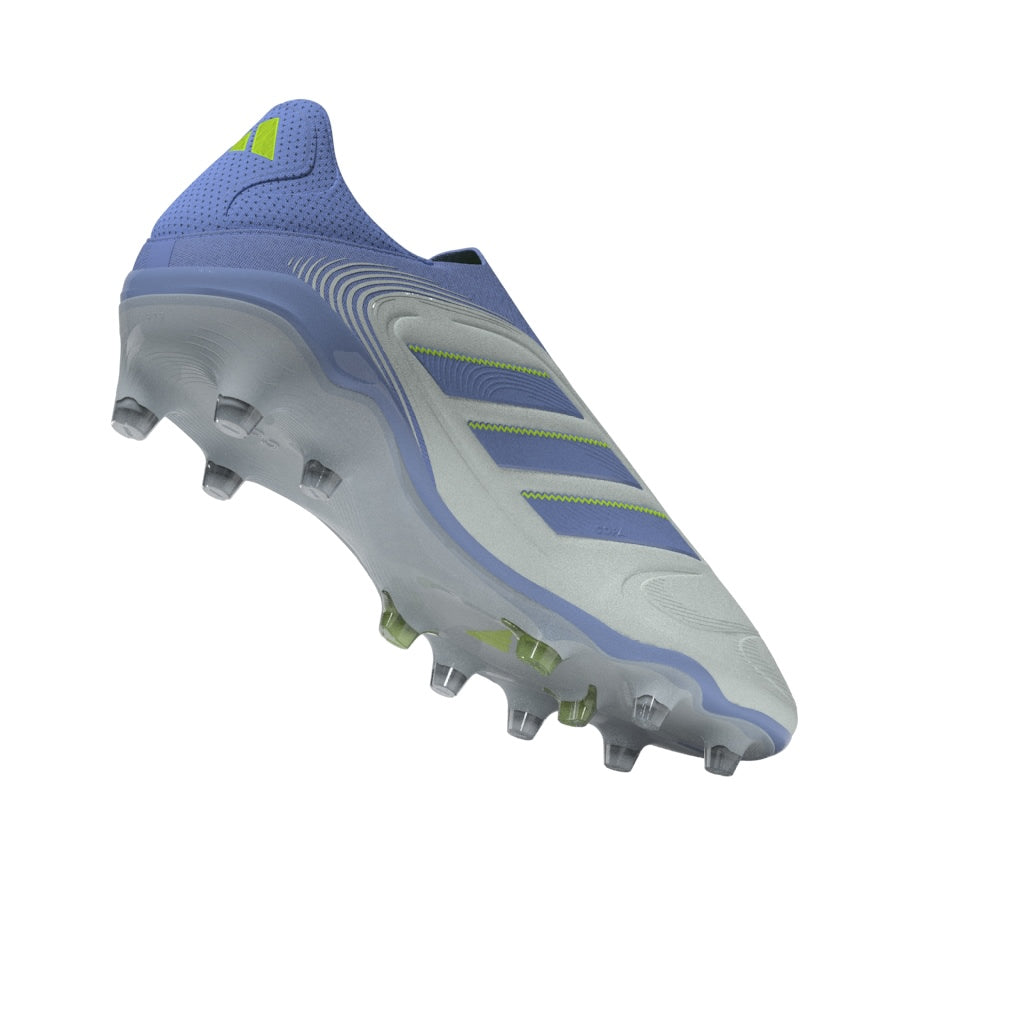 Botas de fútbol para terreno firme sin cordones adidas Copa Pure 3 Elite en color azul