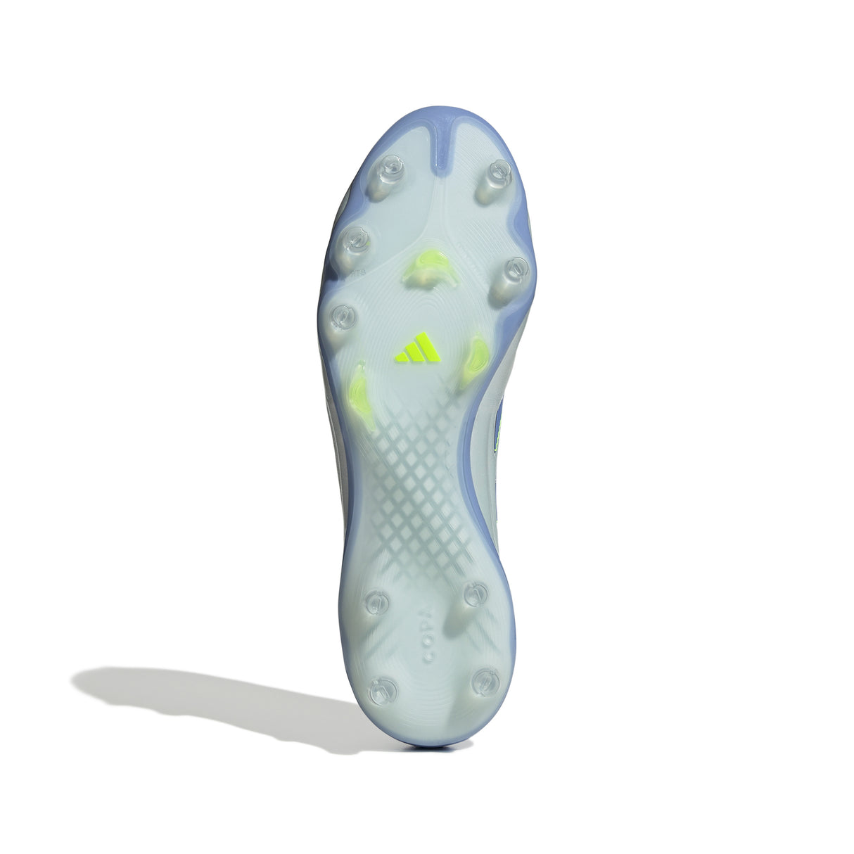 Botas de fútbol para terreno firme sin cordones adidas Copa Pure 3 Elite en color azul