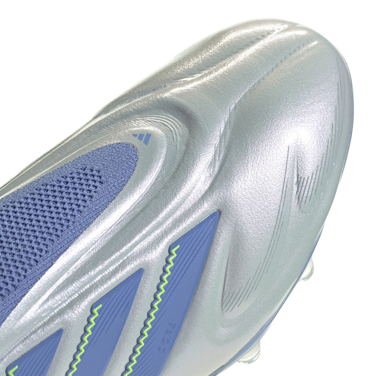 Botas de fútbol para terreno firme sin cordones adidas Copa Pure 3 Elite en color azul