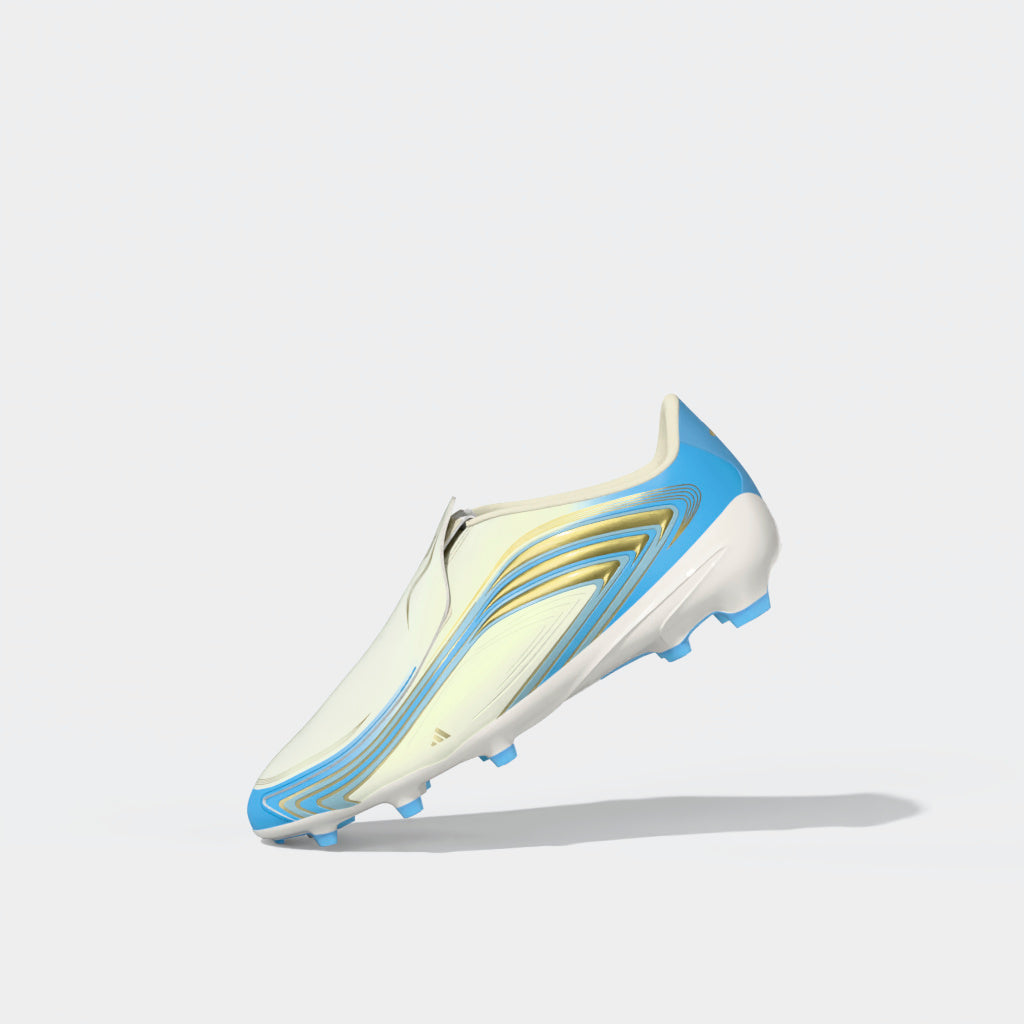 adidas F50 Messi League Laceless FG Firm Ground Youth Soccer Cleats - Blue