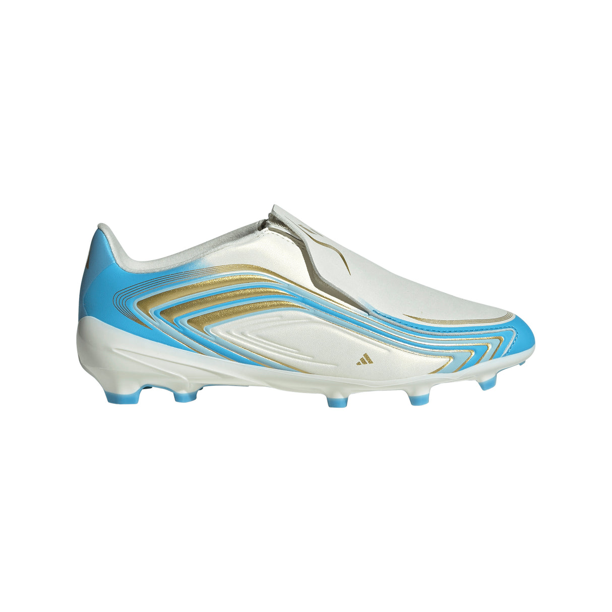 adidas F50 Messi League Laceless FG Firm Ground Youth Soccer Cleats - Blue