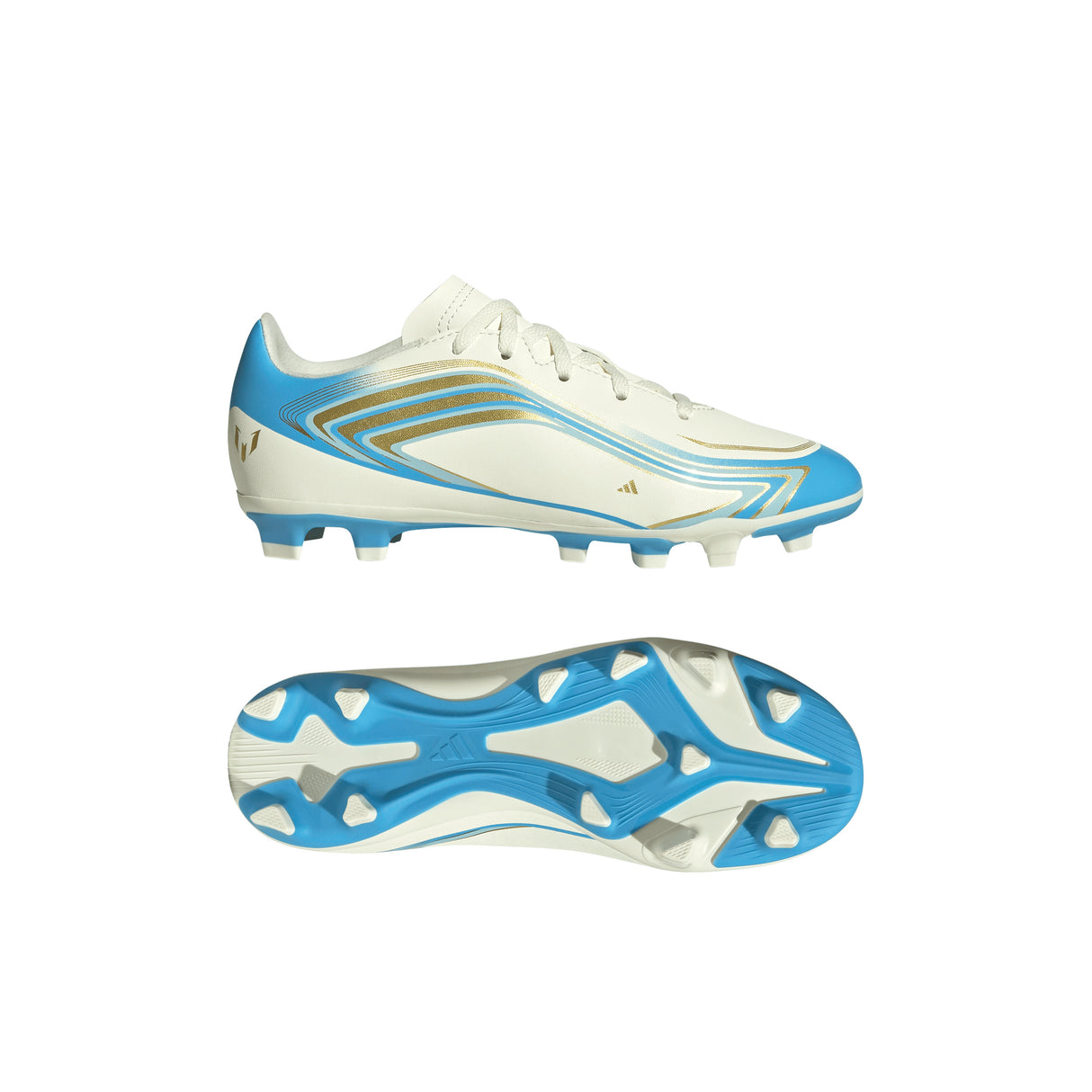 adidas F50 Messi Club FG/MG Firm Ground/Multi Ground Youth Soccer Cleats - Blue