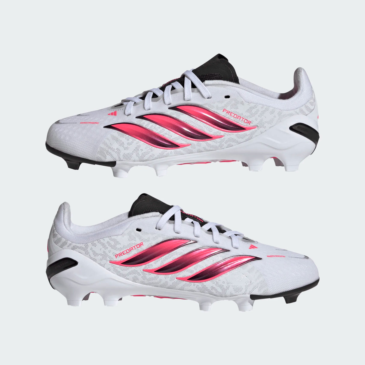 adidas Predator Elite Firm Ground Youth Soccer Cleats - White/Black