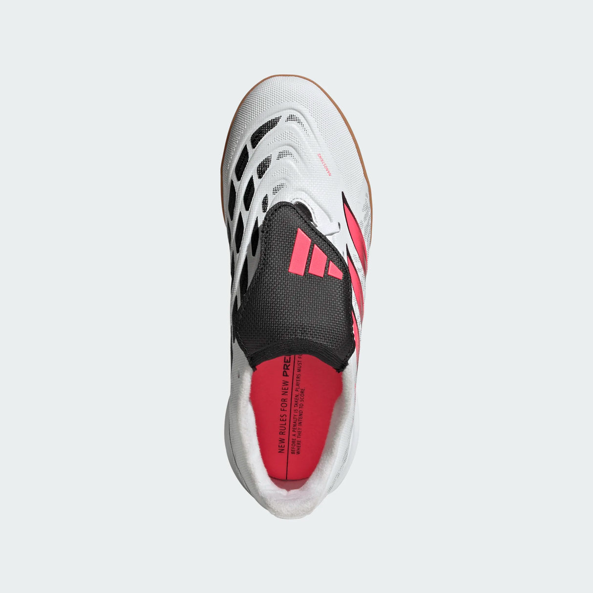 adidas Predator League Fold-Over Tongue Indoor Youth Soccer Shoes - White/Black