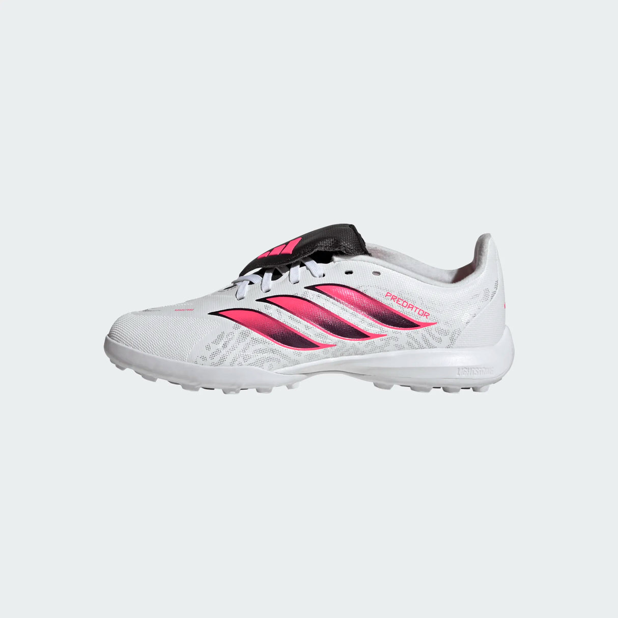 adidas Predator League Fold- Over Tongue Turf Youth Soccer Cleats - White/Black