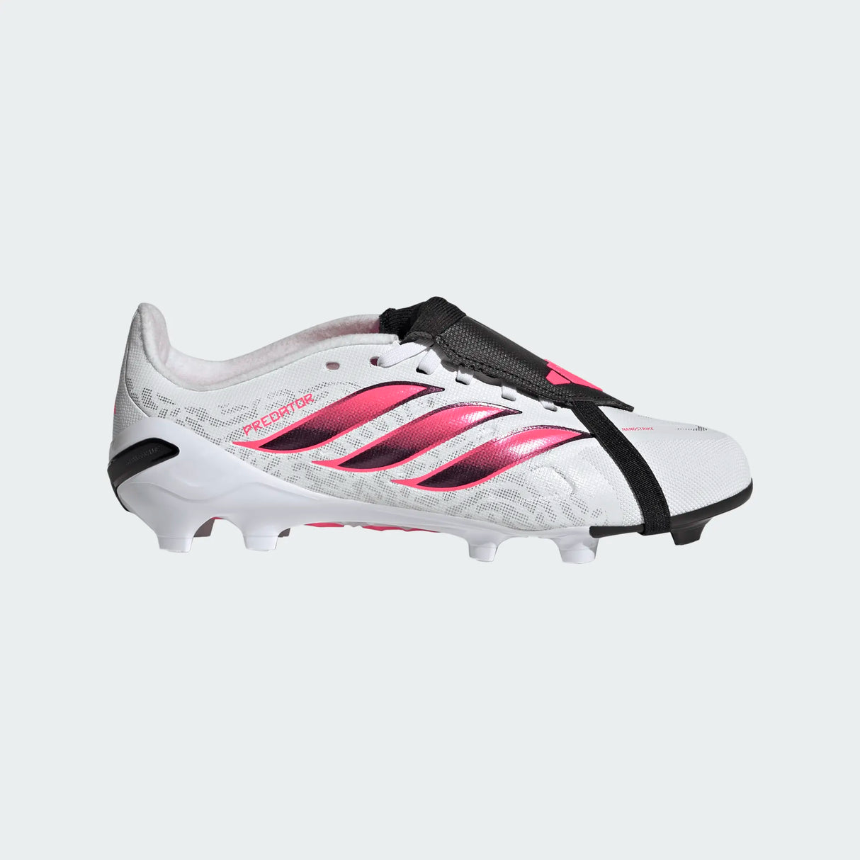 adidas Predator League Fold-Over Tongue Firm Ground Youth Soccer Cleats - White/Black