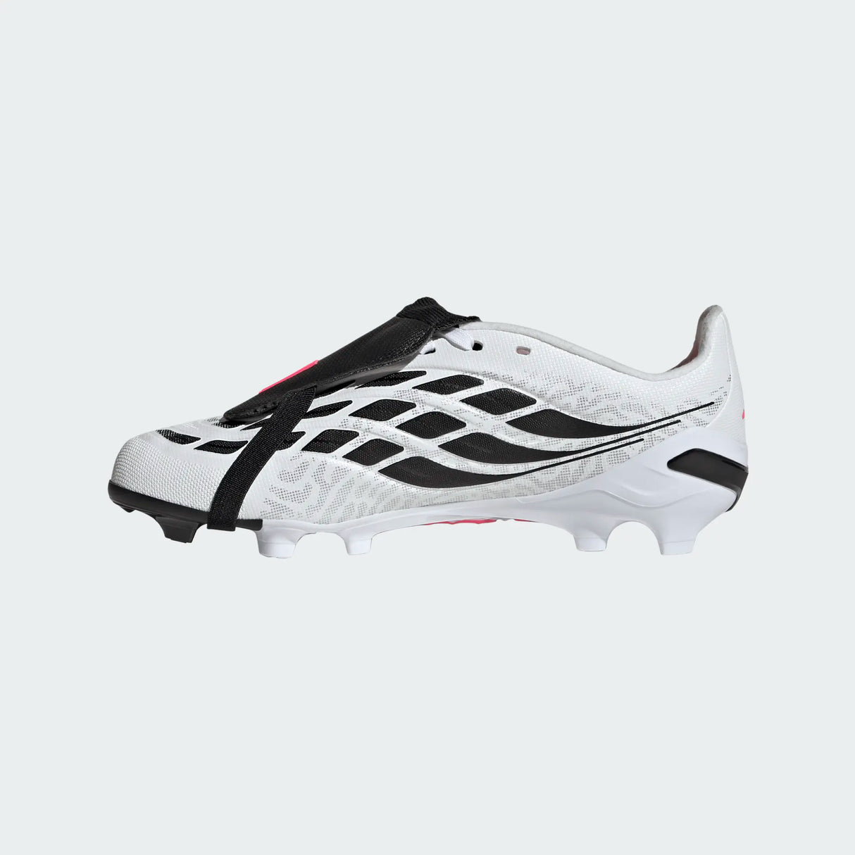 adidas Predator League Fold-Over Tongue Firm Ground Youth Soccer Cleats - White/Black