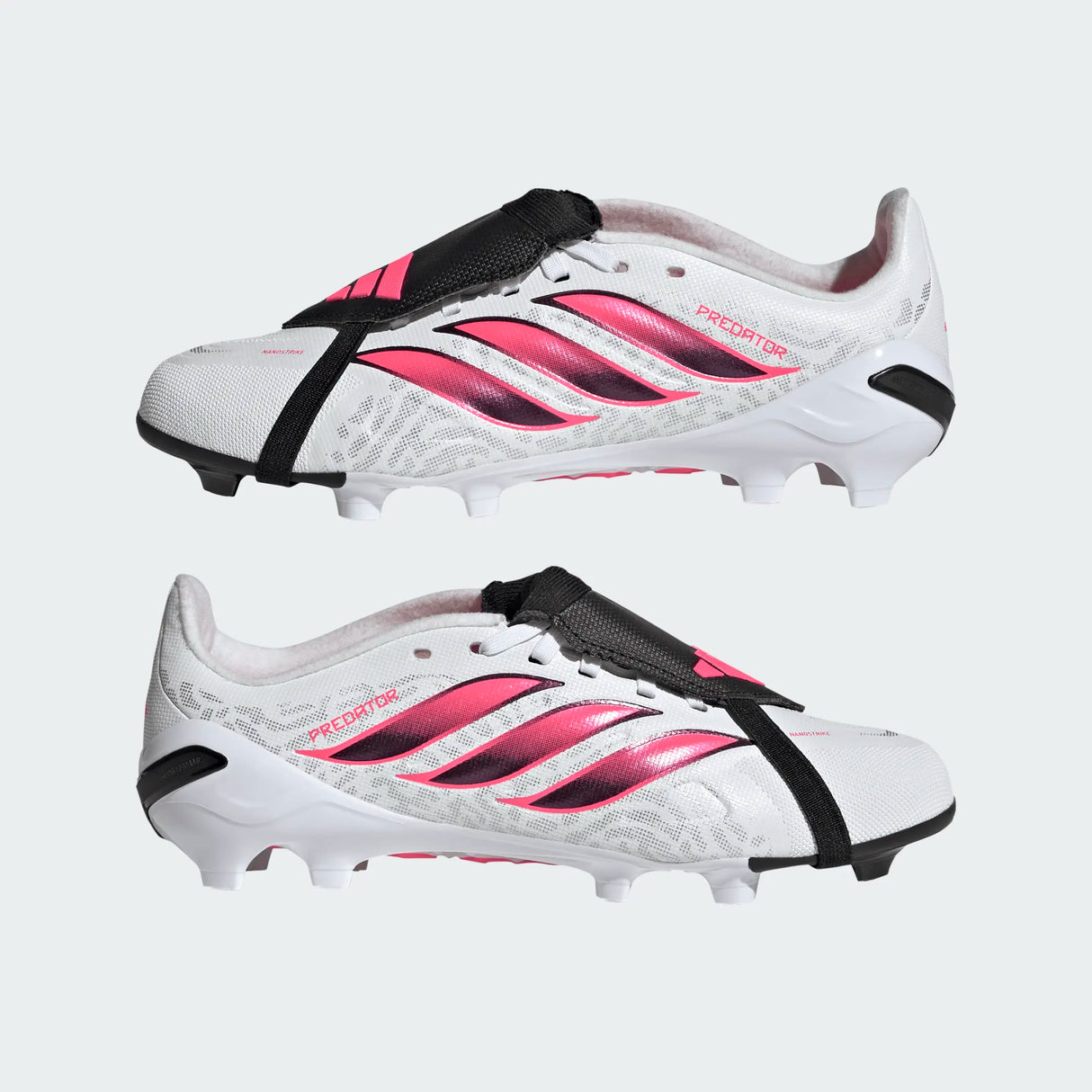 adidas Predator League Fold-Over Tongue Firm Ground Youth Soccer Cleats - White/Black
