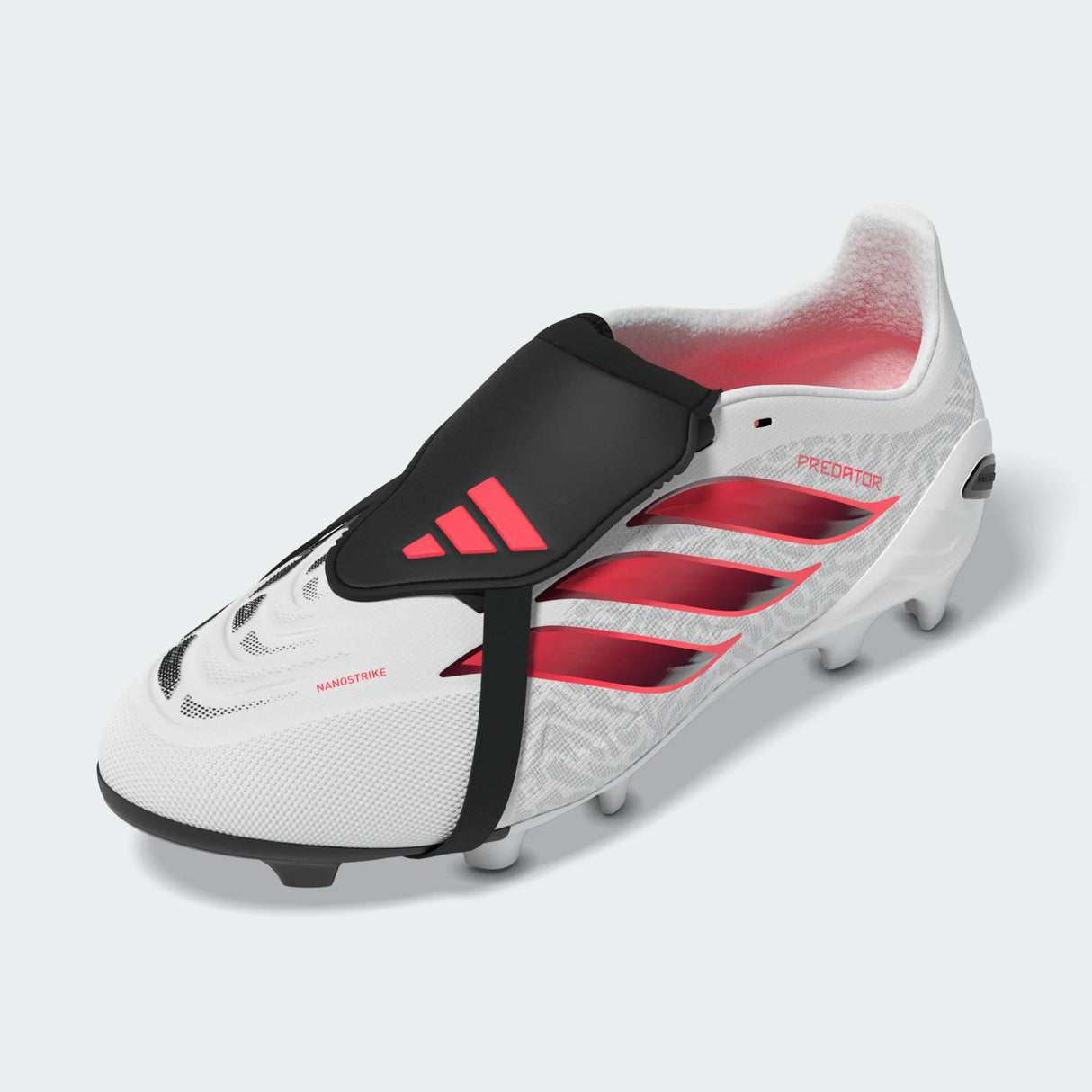 adidas Predator League Fold-Over Tongue Firm Ground Youth Soccer Cleats - White/Black