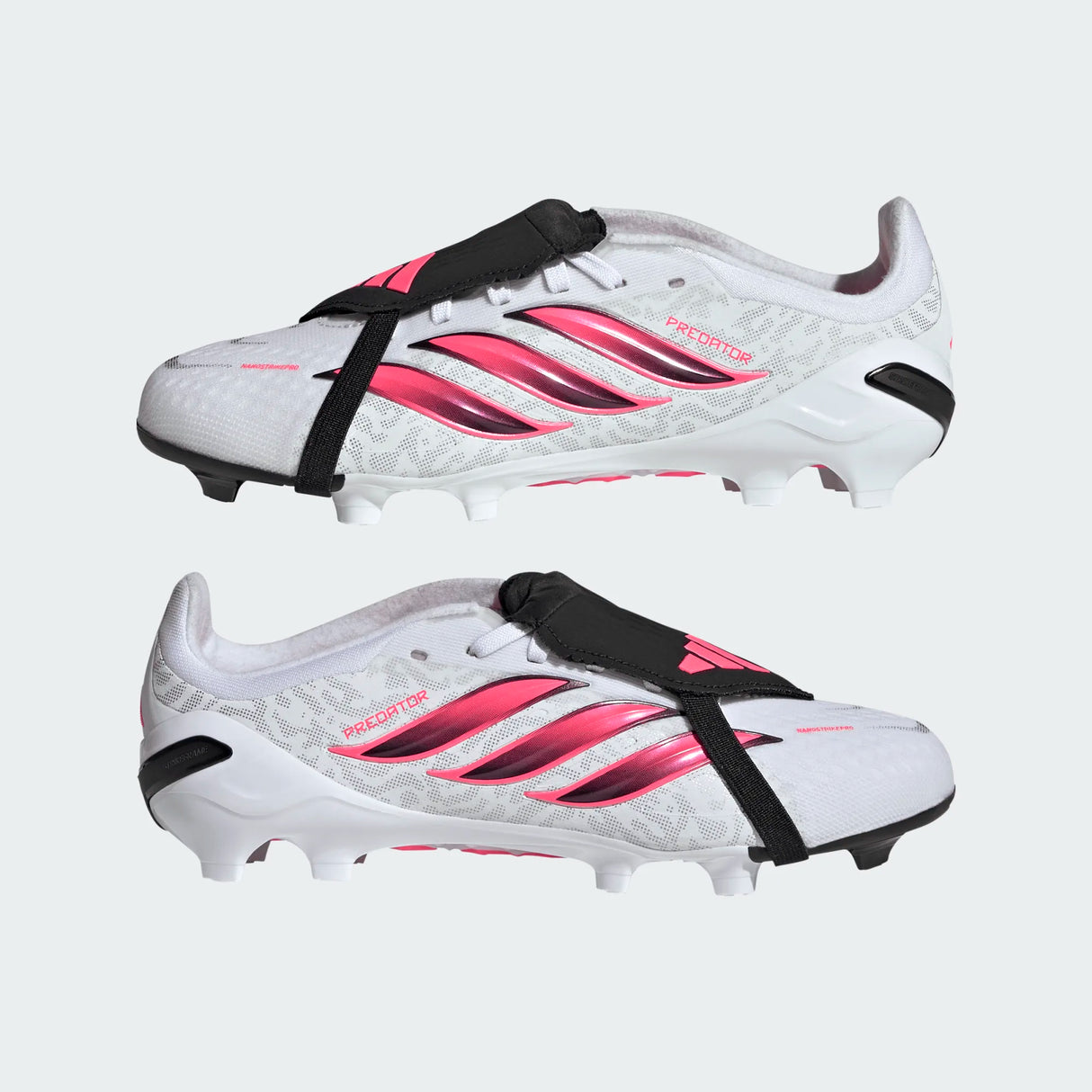 adidas Predator Elite Fold-Over Tongue Firm Ground Youth Soccer Cleats - White/Black