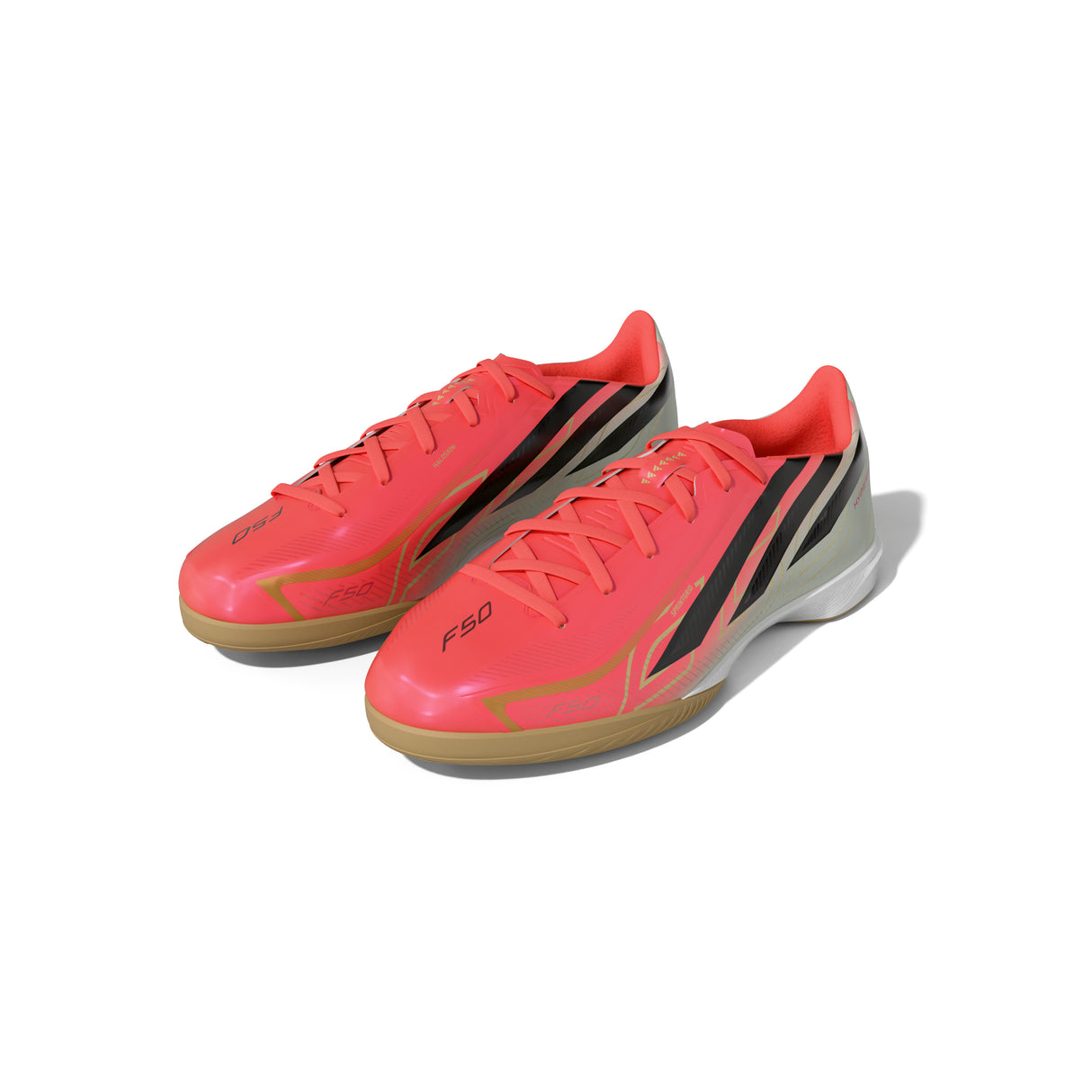 adidas F50 Hyperfast League Indoor Men's Soccer Shoes - Turquesa/Black/Gold