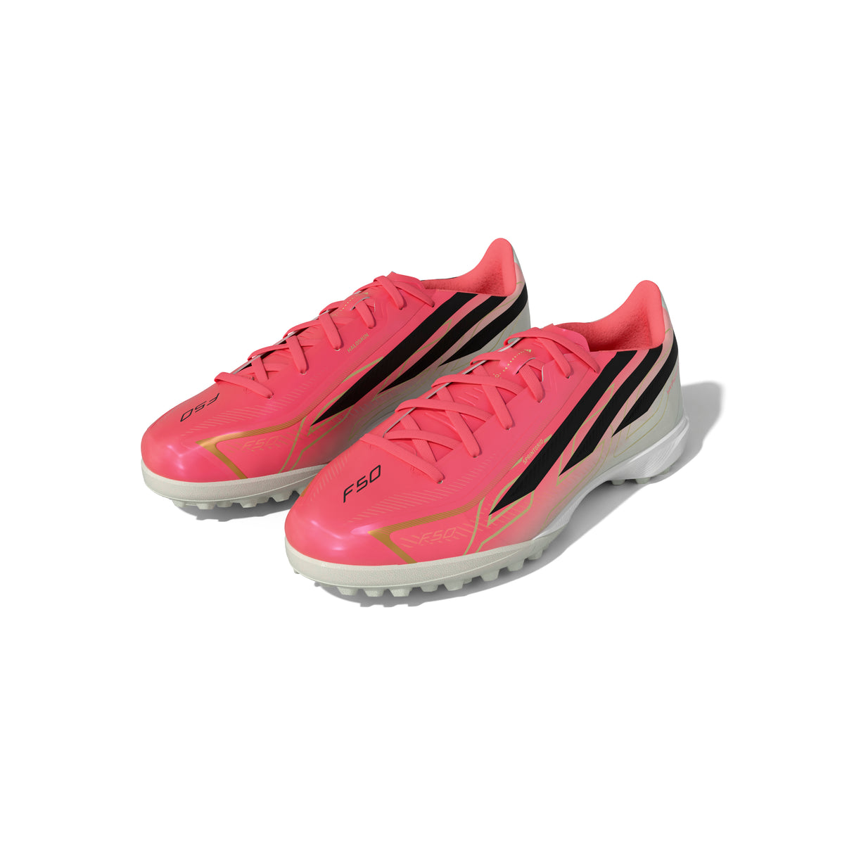 adidas F50 Hyperfast League Turf Men's Soccer Cleats - Turquesa/Black/Gold