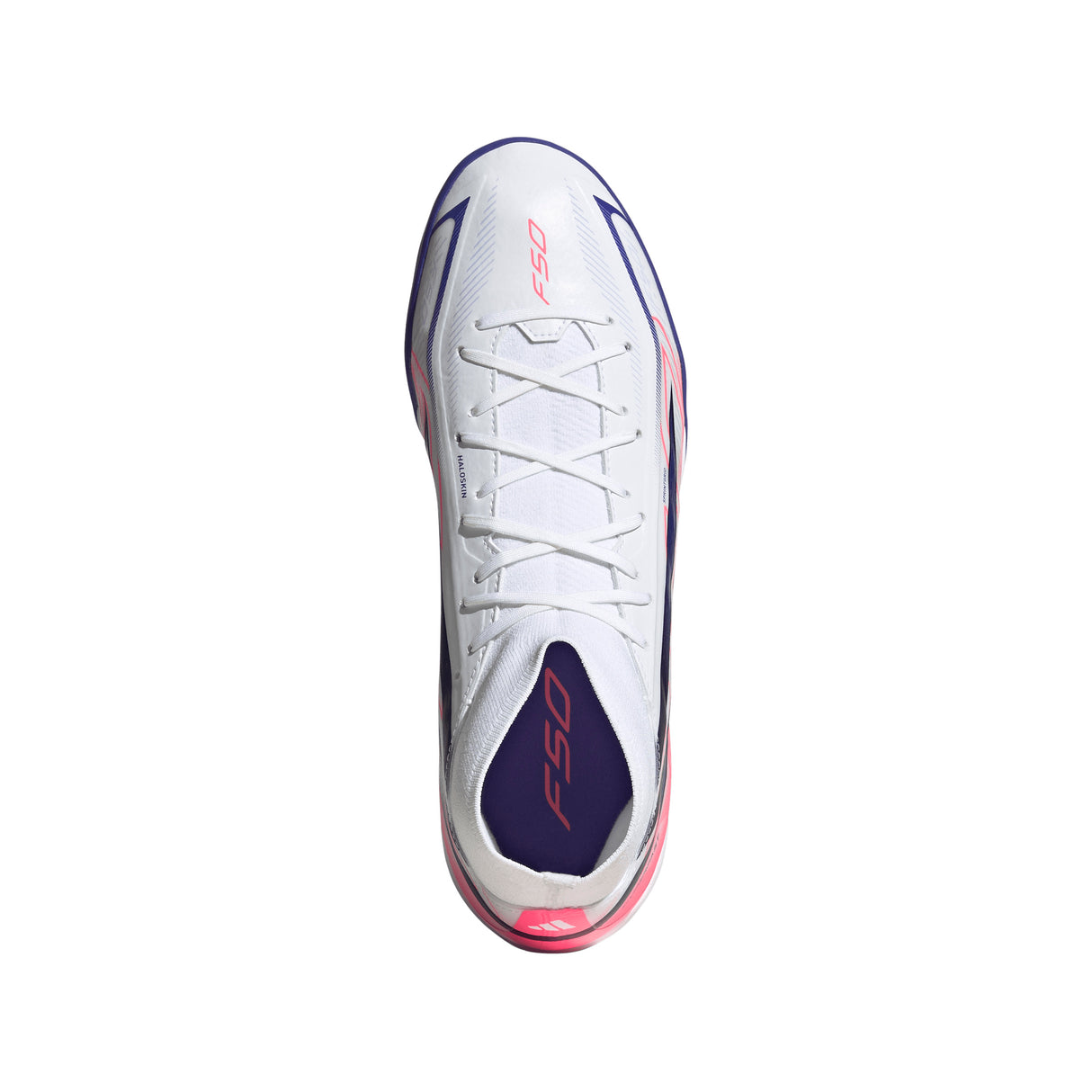 adidas F50 Hyperfast League Mid Turf Men's Soccer Cleats - White/Purple