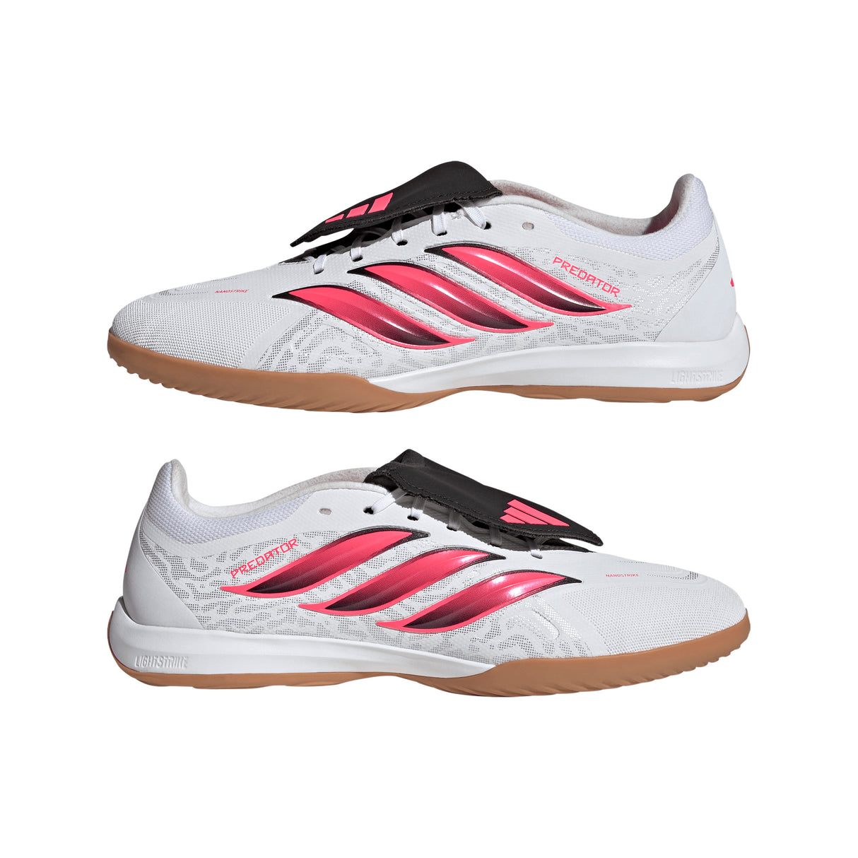 adidas Predator League Fold-Over Tongue Indoor Men's Soccer Shoes - White/Black
