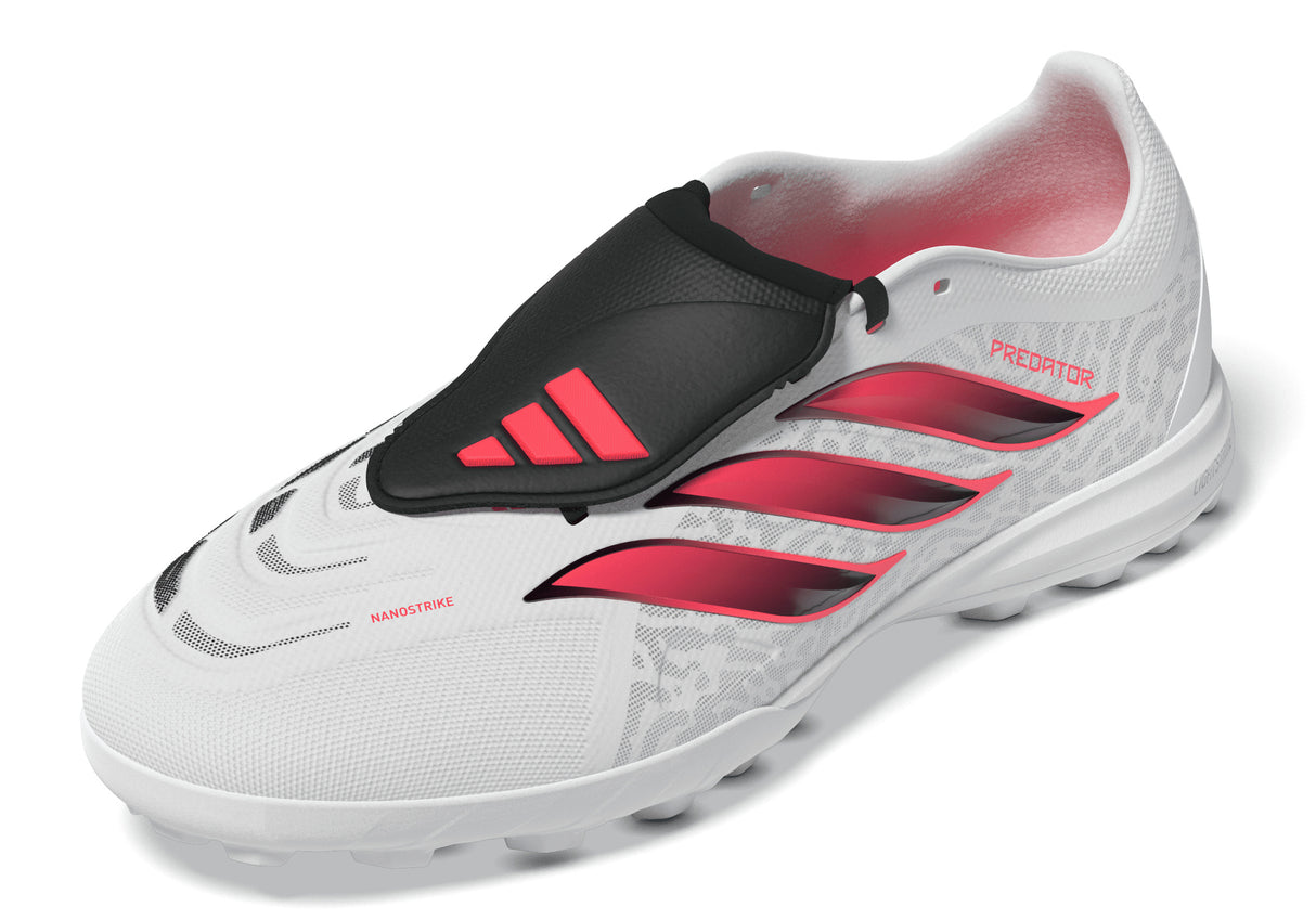 adidas Predator League Fold-Over Tongue Turf Men's Soccer Cleats - White/Black