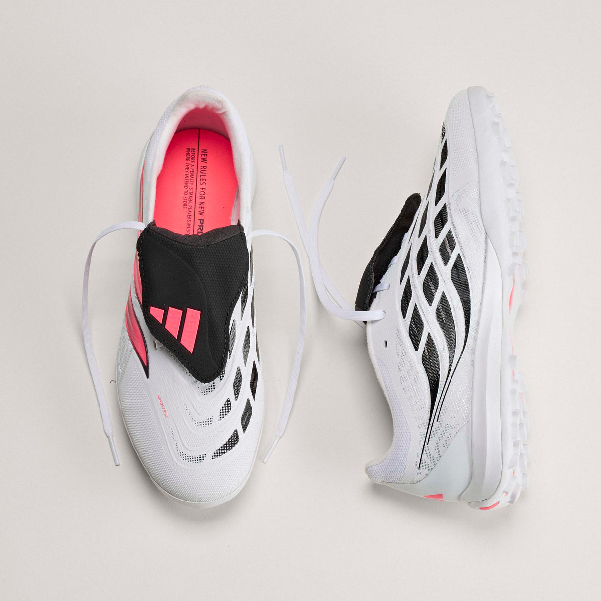 adidas Predator League Fold-Over Tongue Turf Men's Soccer Cleats - White/Black
