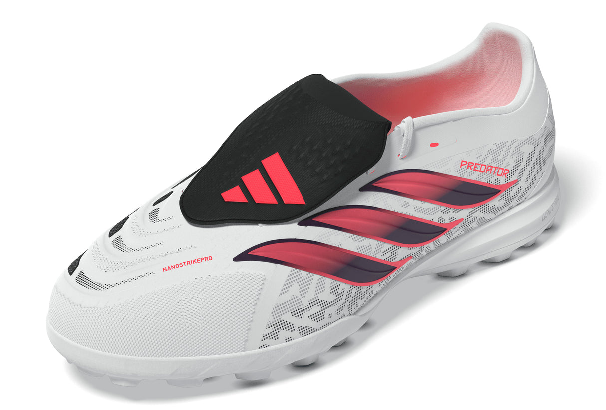 adidas Predator Pro Fold-Over Tongue Turf Men's Soccer Cleats - White/Black