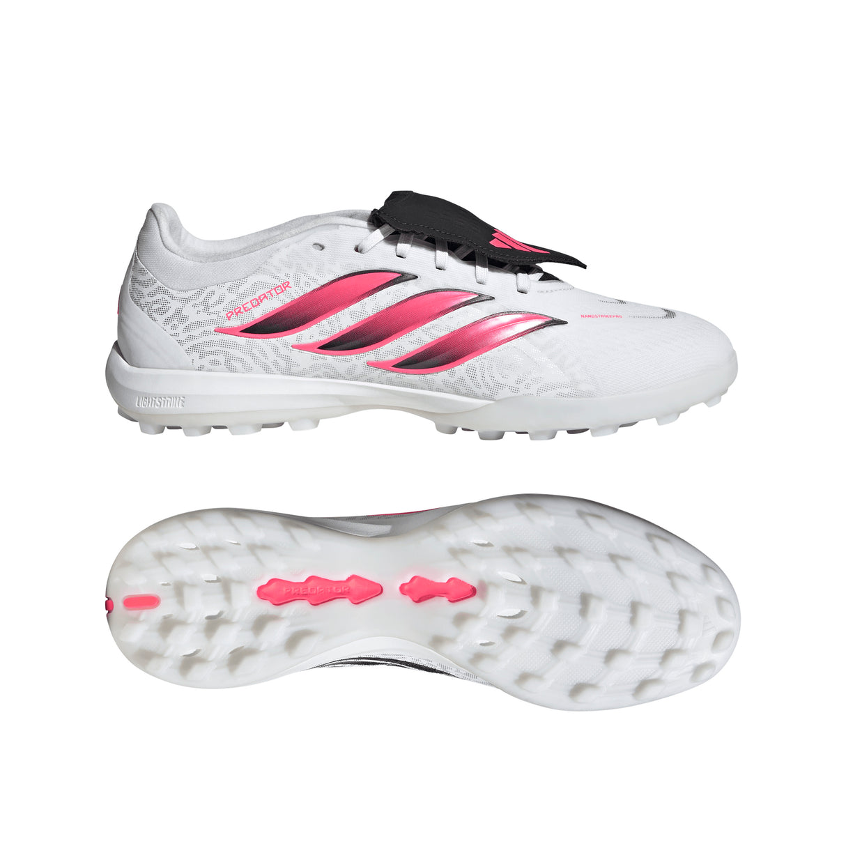 adidas Predator Pro Fold-Over Tongue Turf Men's Soccer Cleats - White/Black