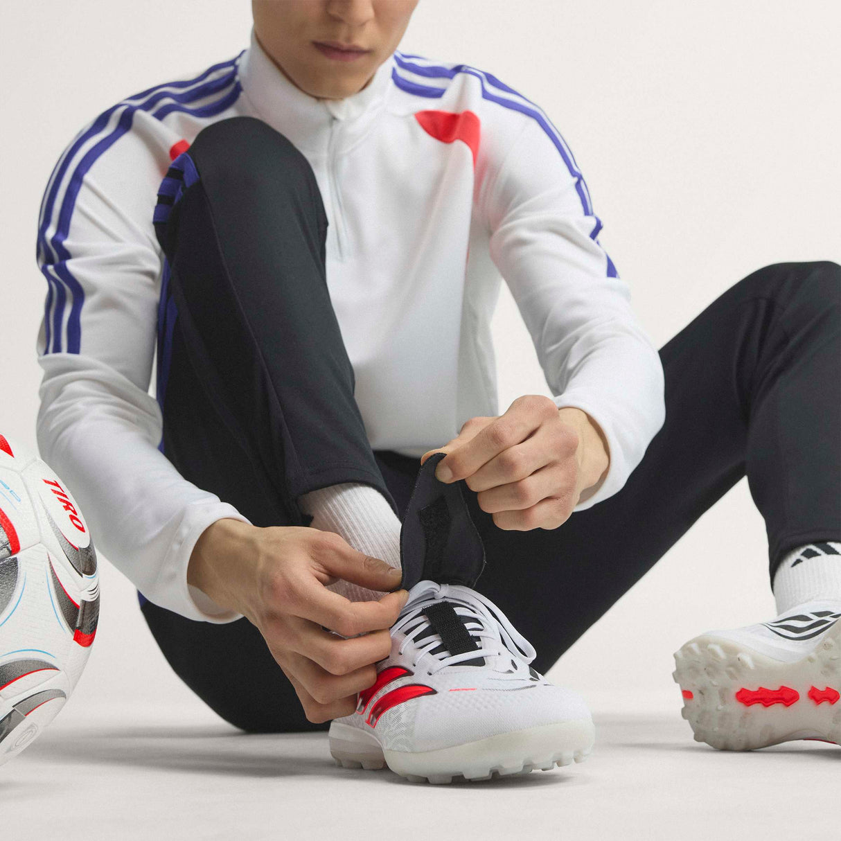 adidas Predator Pro Fold-Over Tongue Turf Men's Soccer Cleats - White/Black
