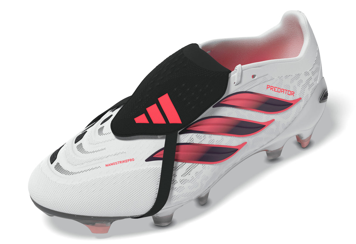adidas Predator Pro Fold-Over Tongue Firm Ground Men's Soccer Cleats - White/Black
