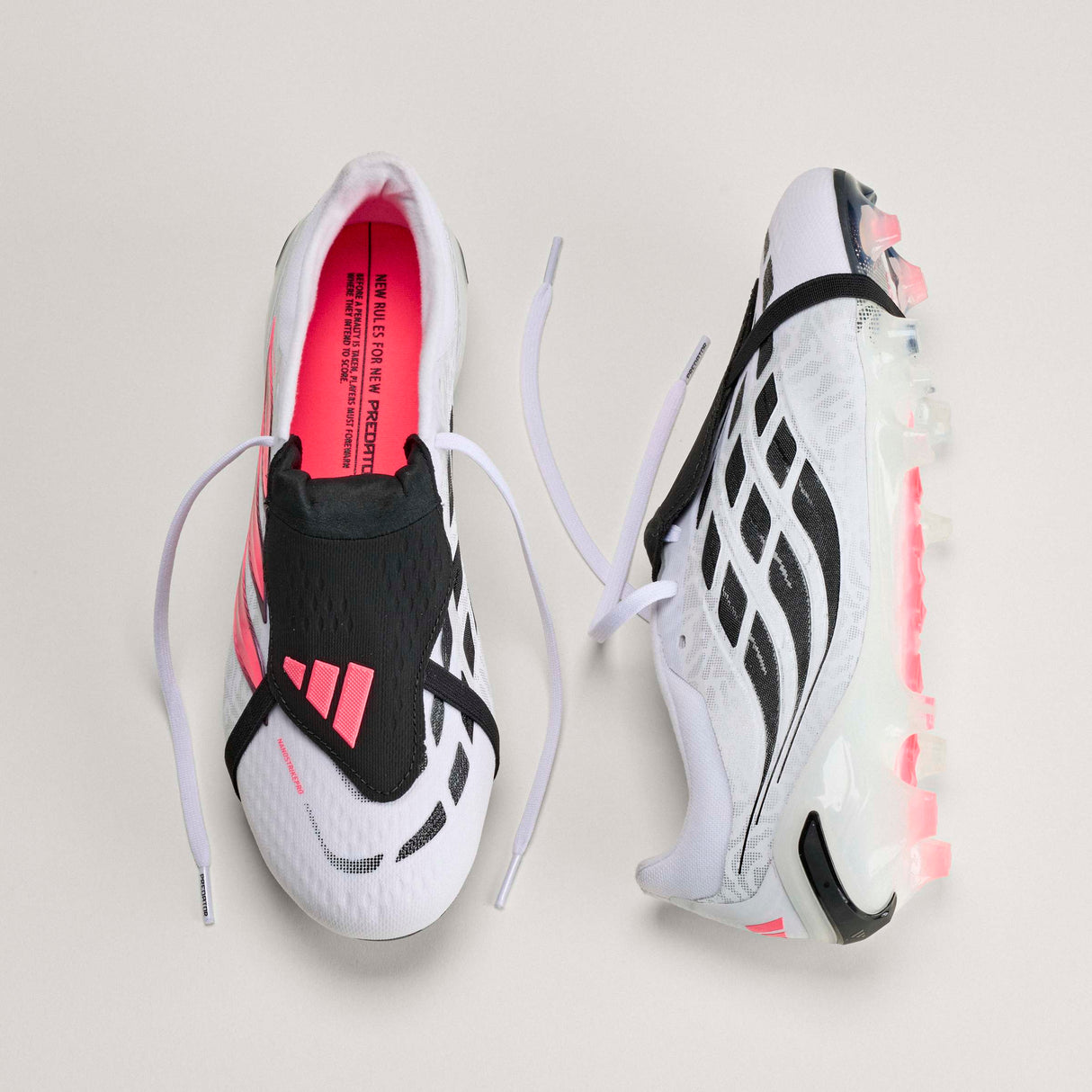 adidas Predator Pro Fold-Over Tongue Firm Ground Men's Soccer Cleats - White/Black