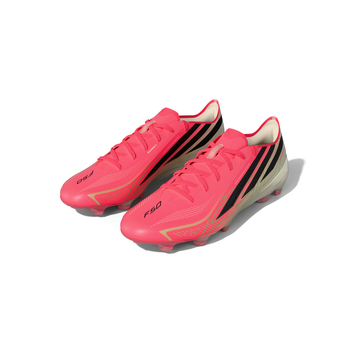 Botines de Fútbol adidas F50 Hyperfast Pro para Hombre Terreno Firme - Turquesa/Negro/Dorado