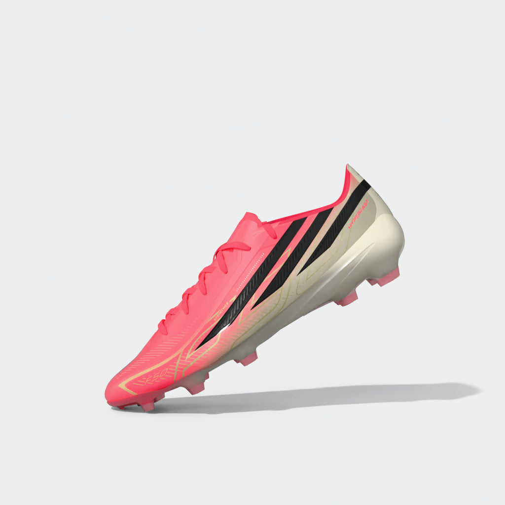 Botines de Fútbol adidas F50 Hyperfast Pro para Hombre Terreno Firme - Turquesa/Negro/Dorado