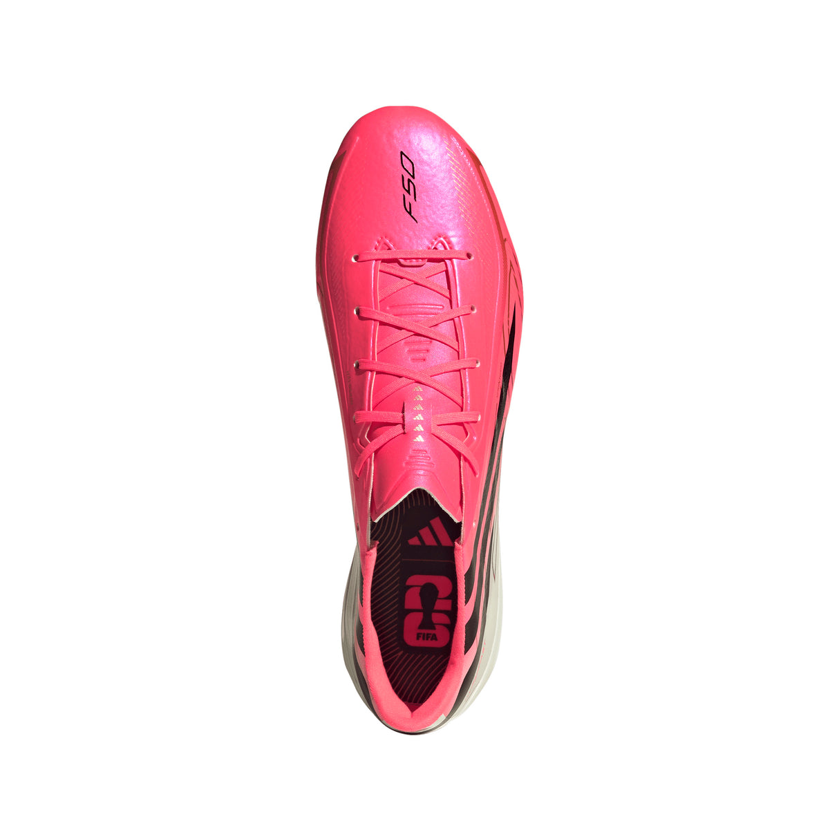 Botines de fútbol para terreno firme adidas F50 Hyperfast League para hombre - Turquesa/Negro/Oro