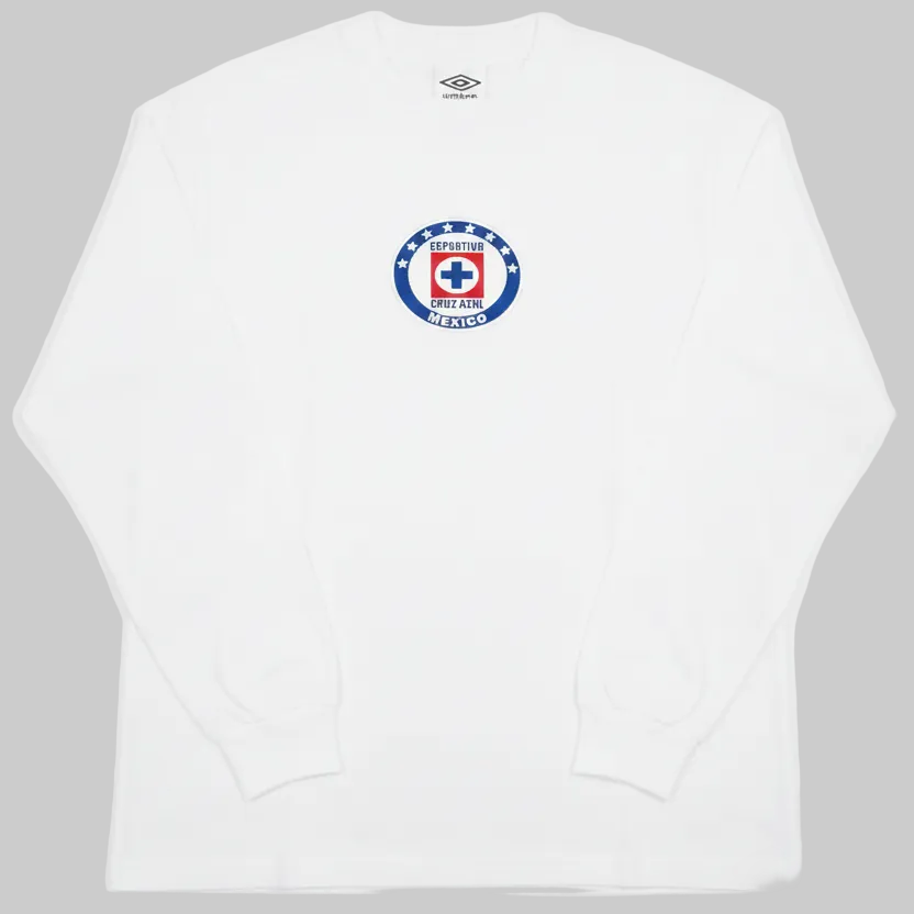 Umbro Cruz Azul Club Long Sleeve T-Shirt - White