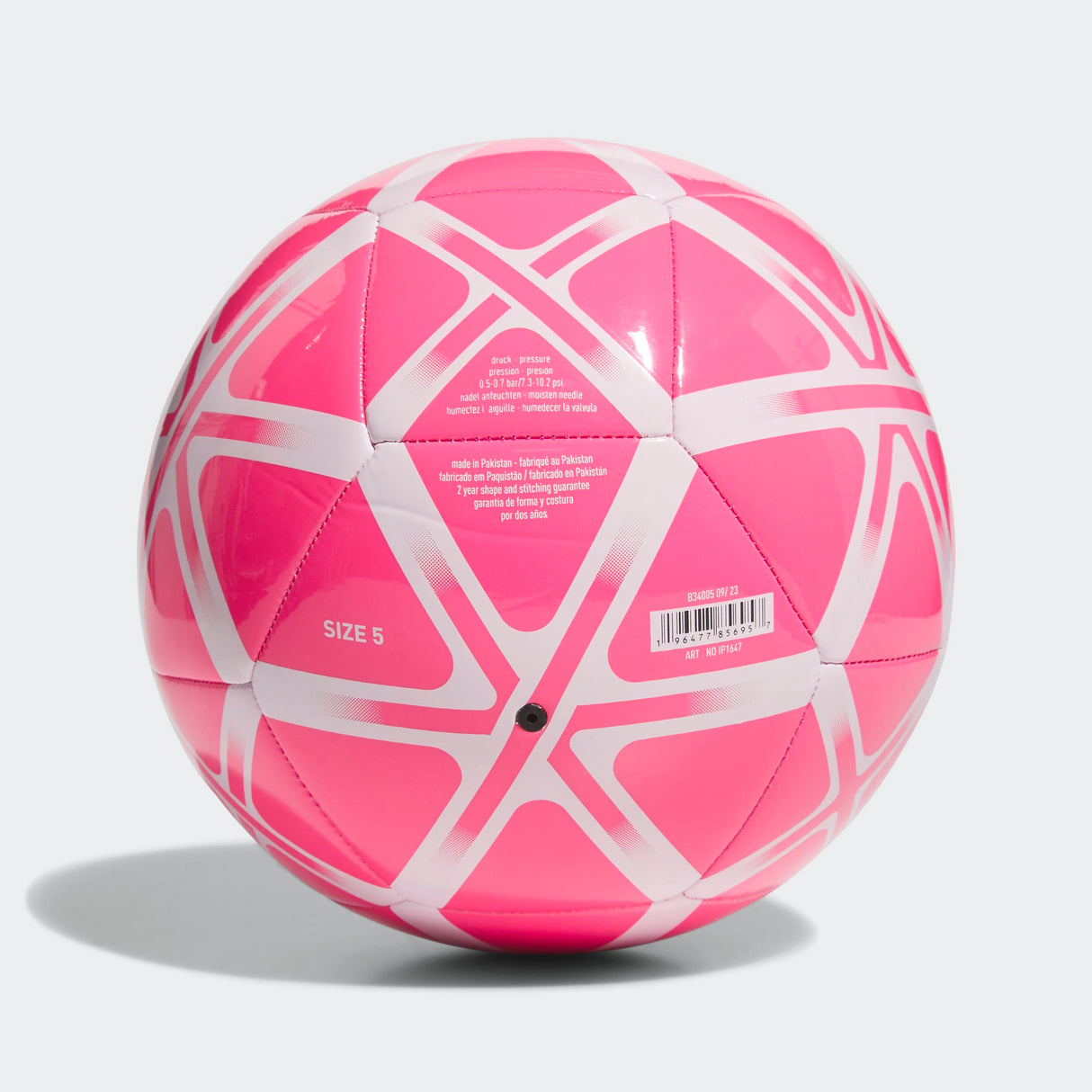 adidas Starlancer Club Soccer Ball - Solar Pink/White