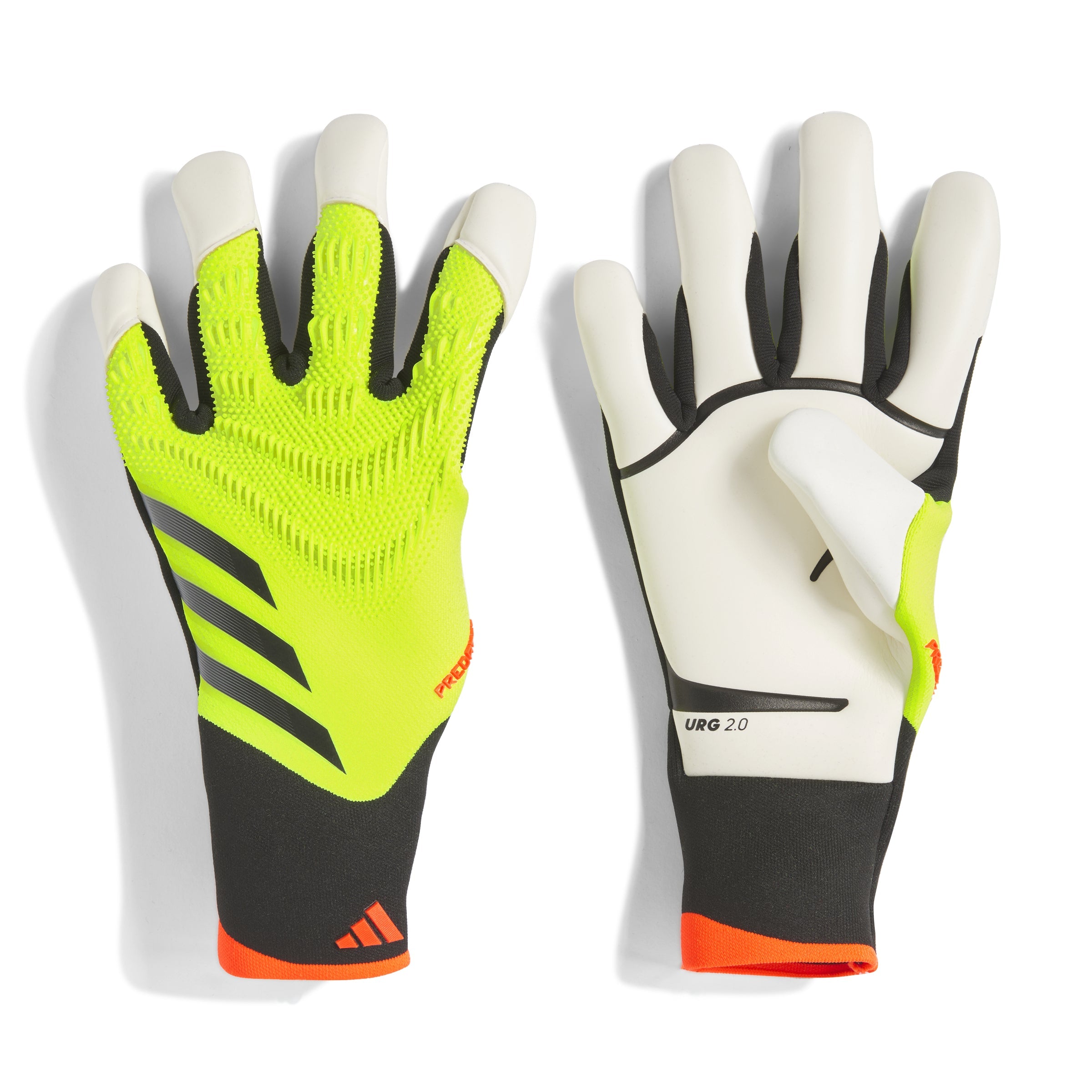 Adidas Predator Pro Hybrid Gloves Goalkeeper Solar Yellow Black Solar Red 11.5