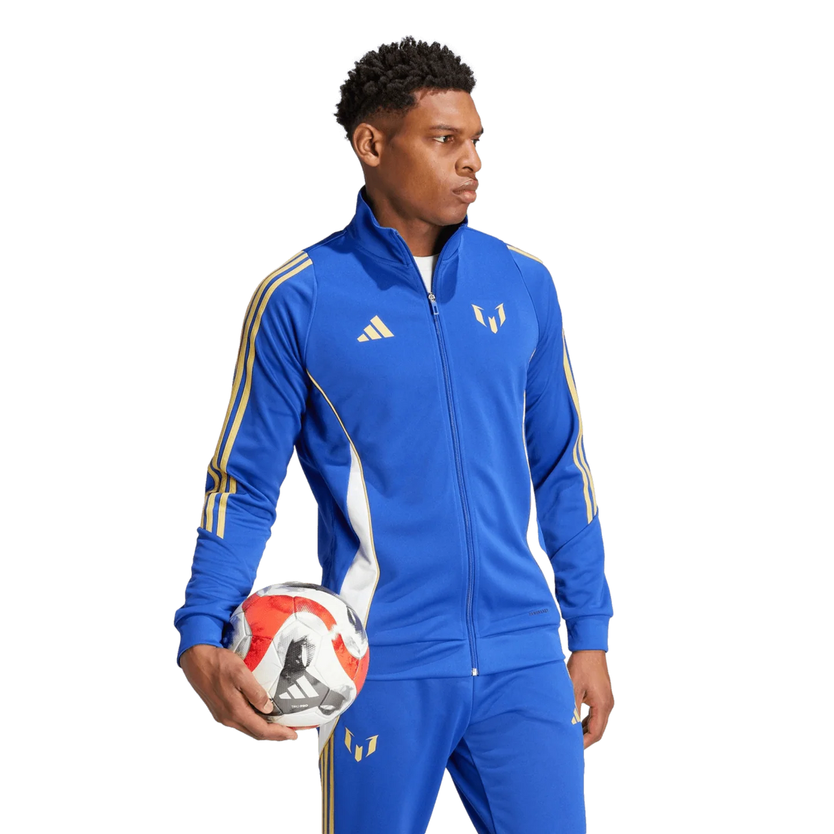 Chaqueta adidas Messi azul semilúcido