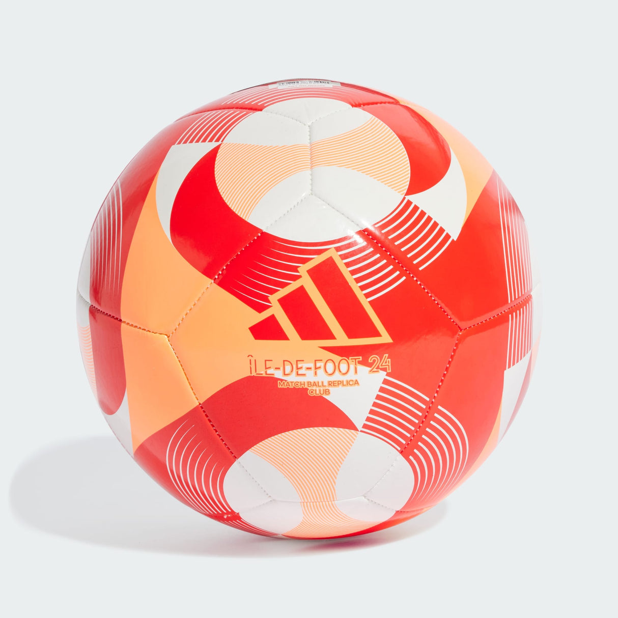 adidas Île-De-Foot 24 Club Soccer Ball - White/Glow Orange/Solar Red