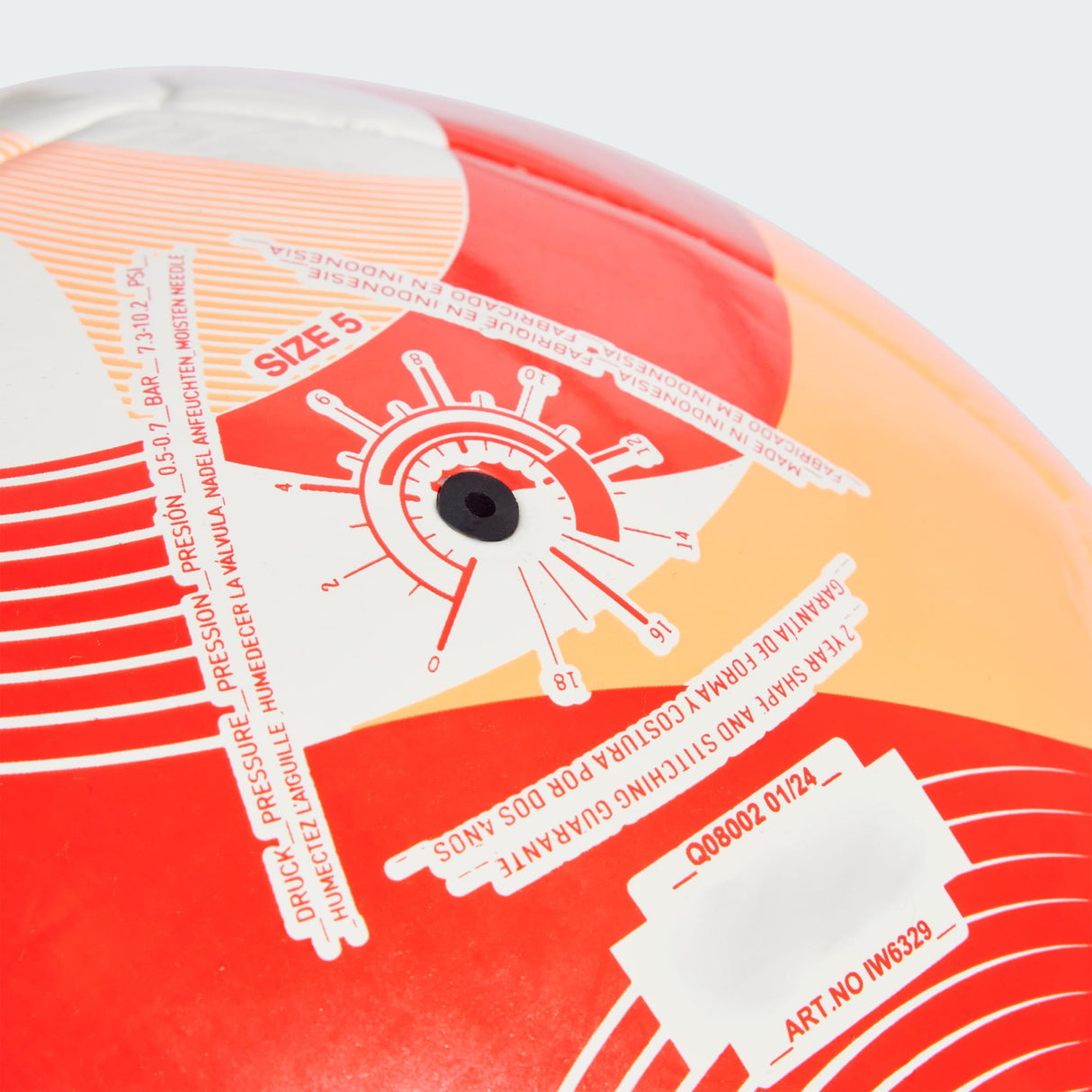 adidas Île-De-Foot 24 Club Soccer Ball - White/Glow Orange/Solar Red