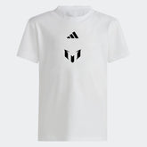 adidas Messi Youth Cotton Tee - White/Pink