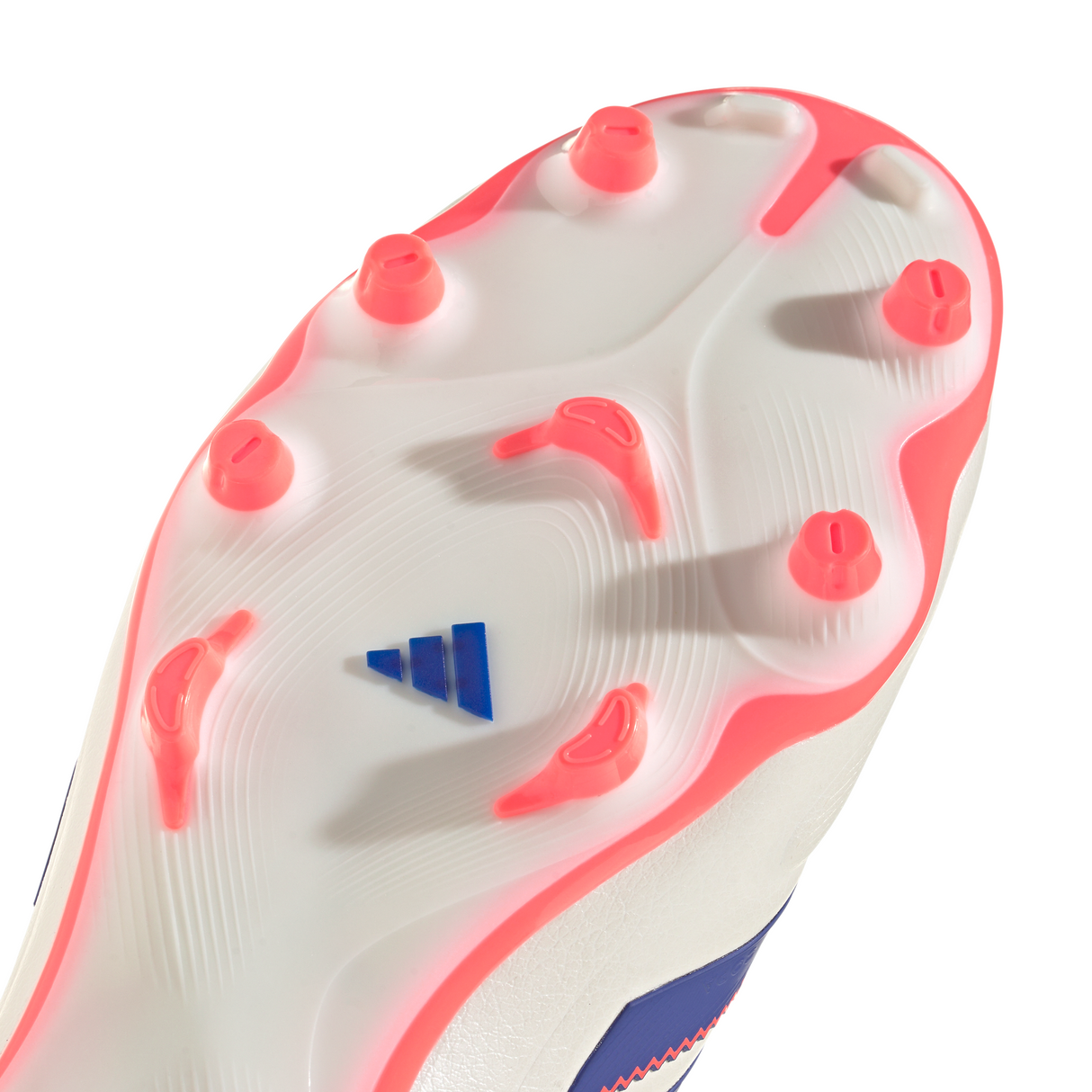Tacos de fútbol adidas Copa Pure III League FG/MG para hombre - Blanco/Azul/Naranja