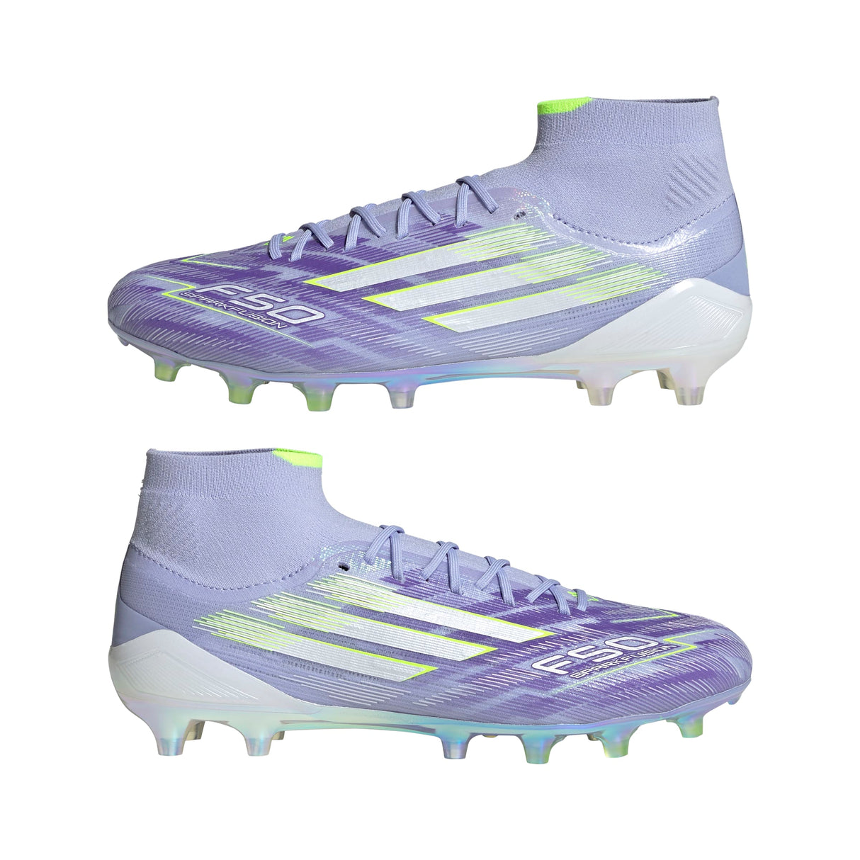 adidas F50 Sparkfusion Elite Mid Firm Ground/Artificial Women's Soccer Cleats- Vioton/Lemon