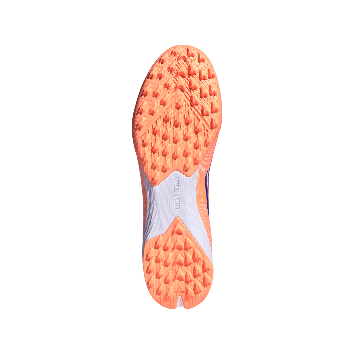 Botines de fútbol adidas F50 Pro TF para hombre - Naranja/Azul/Blanco