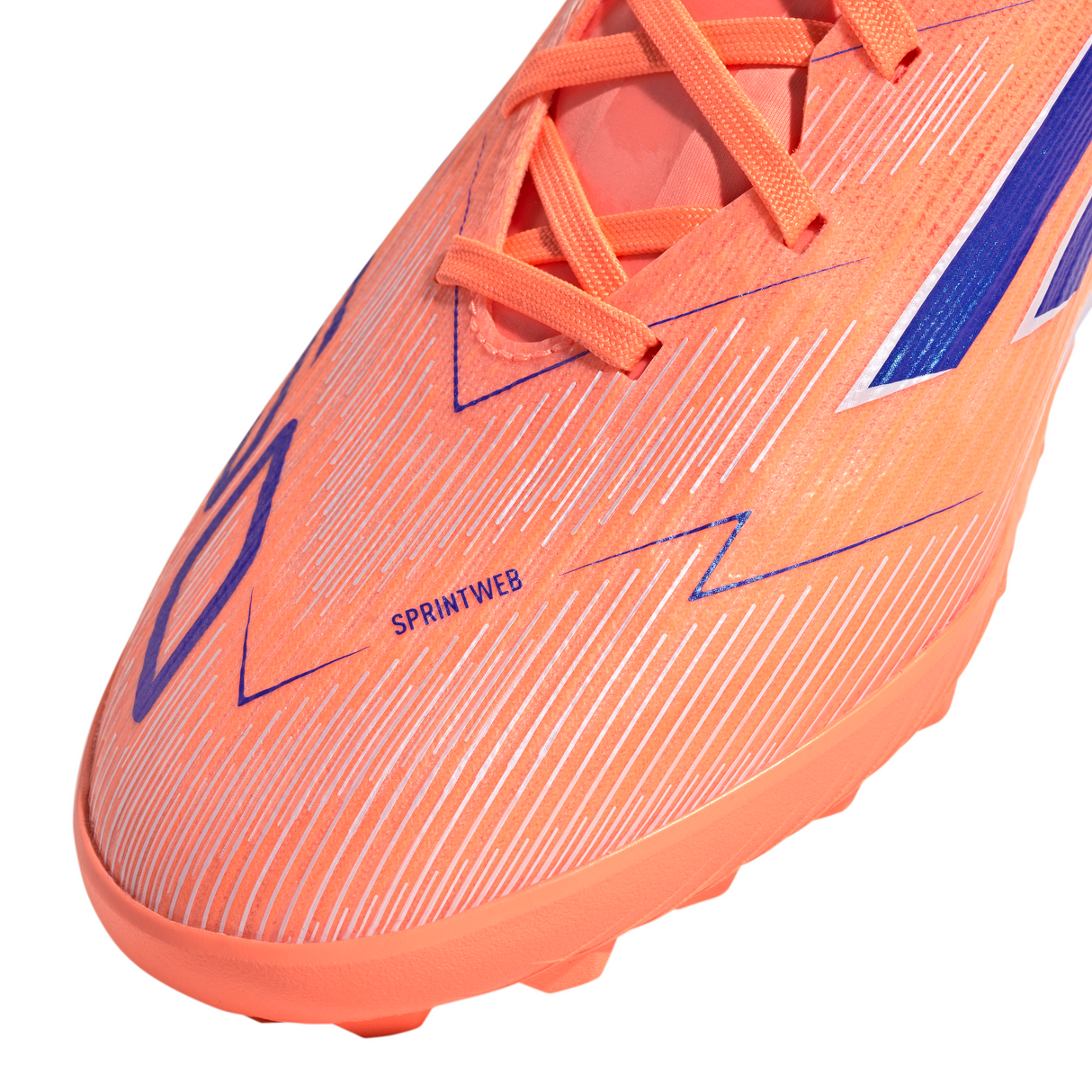 Botines de fútbol adidas F50 Pro TF para hombre - Naranja/Azul/Blanco