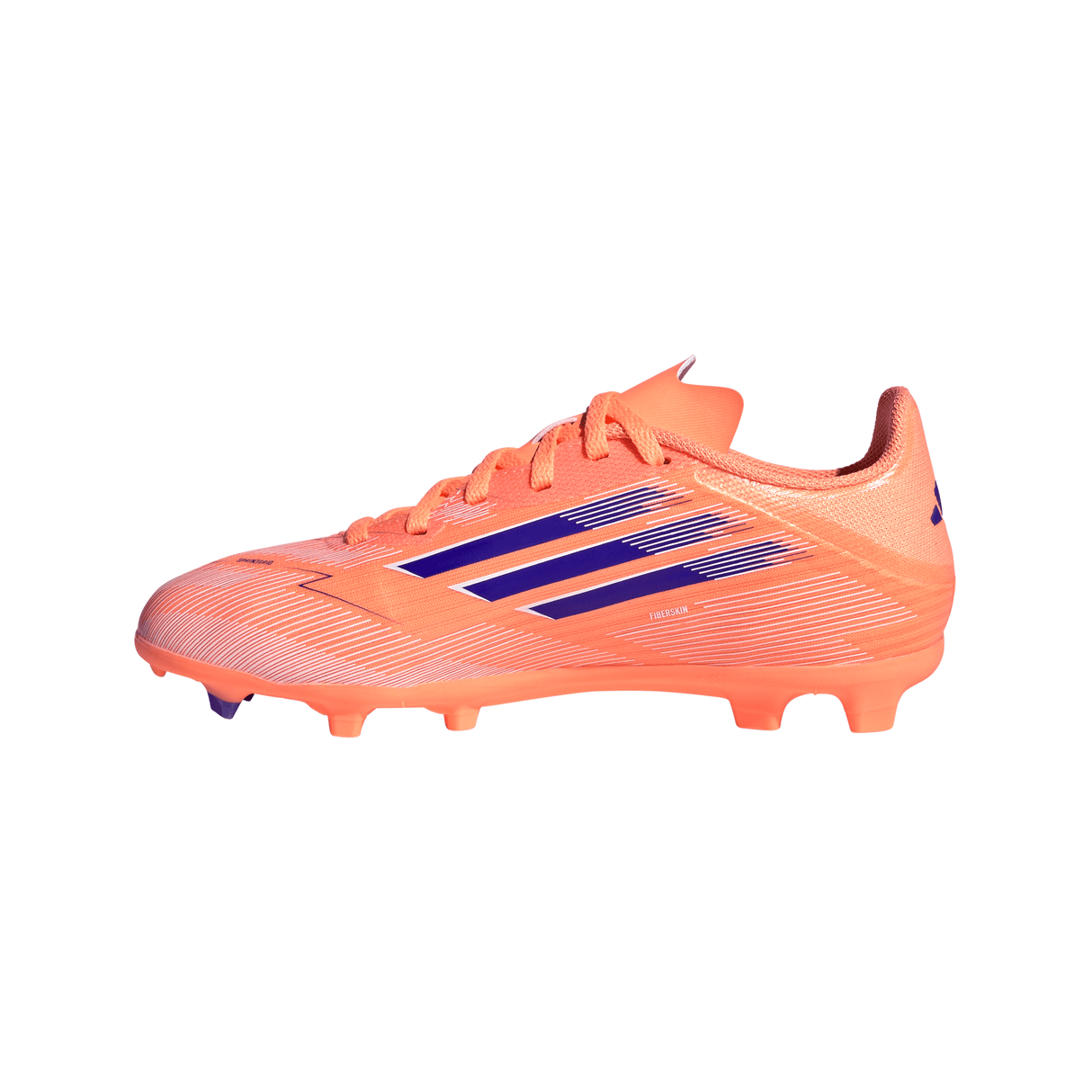 Botines de fútbol adidas F50 League FG/MG para jóvenes - Naranja/Azul/Blanco
