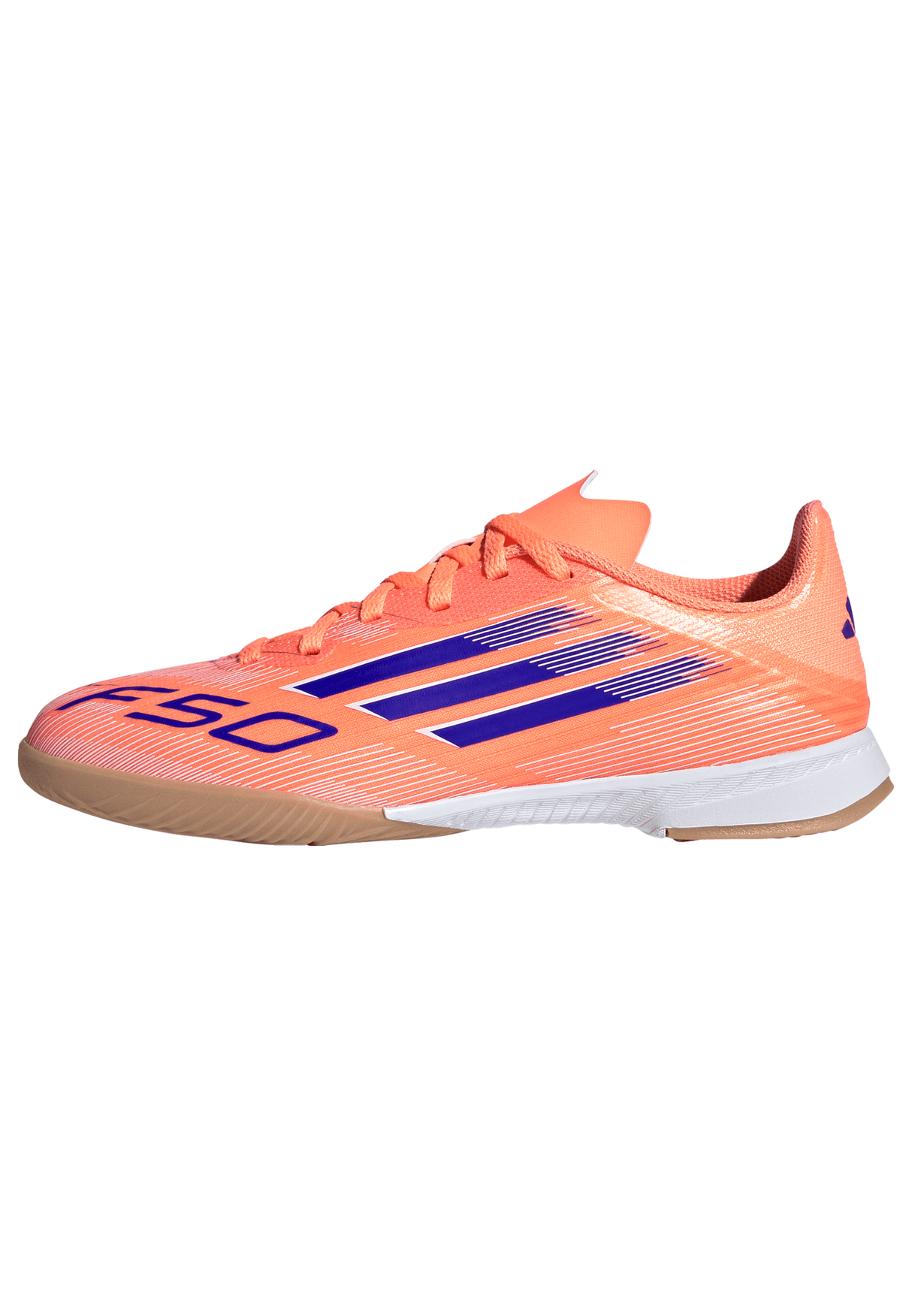 adidas F50 League IN Youth Soccer Shoes - Orange/Blue/White
