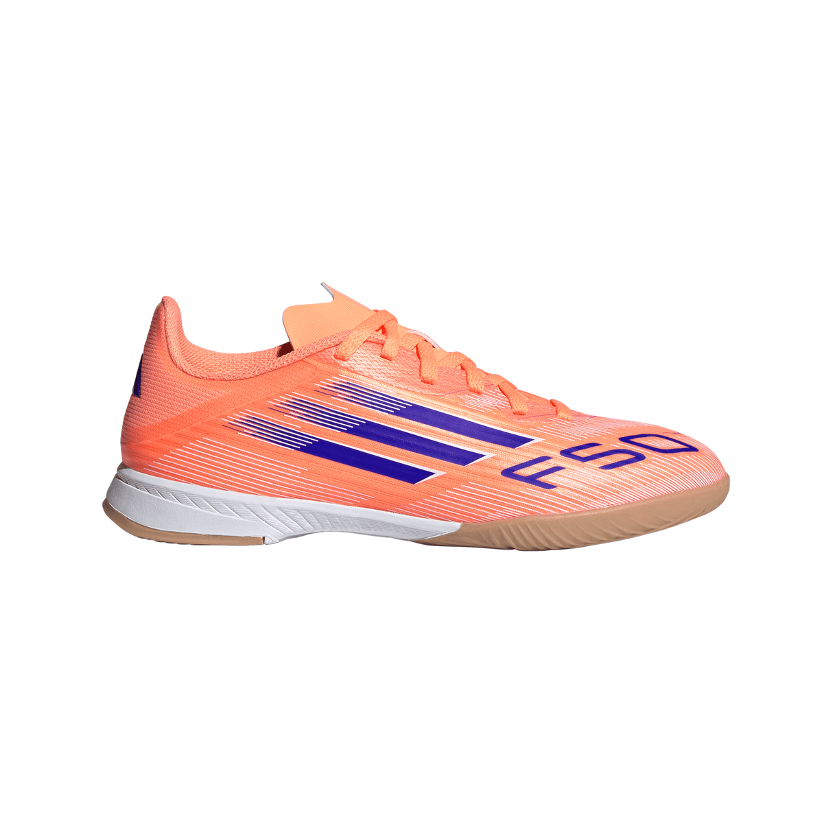 adidas F50 League IN Youth Soccer Shoes - Orange/Blue/White