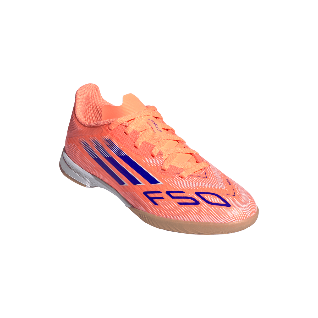 adidas F50 League IN Youth Soccer Shoes - Orange/Blue/White