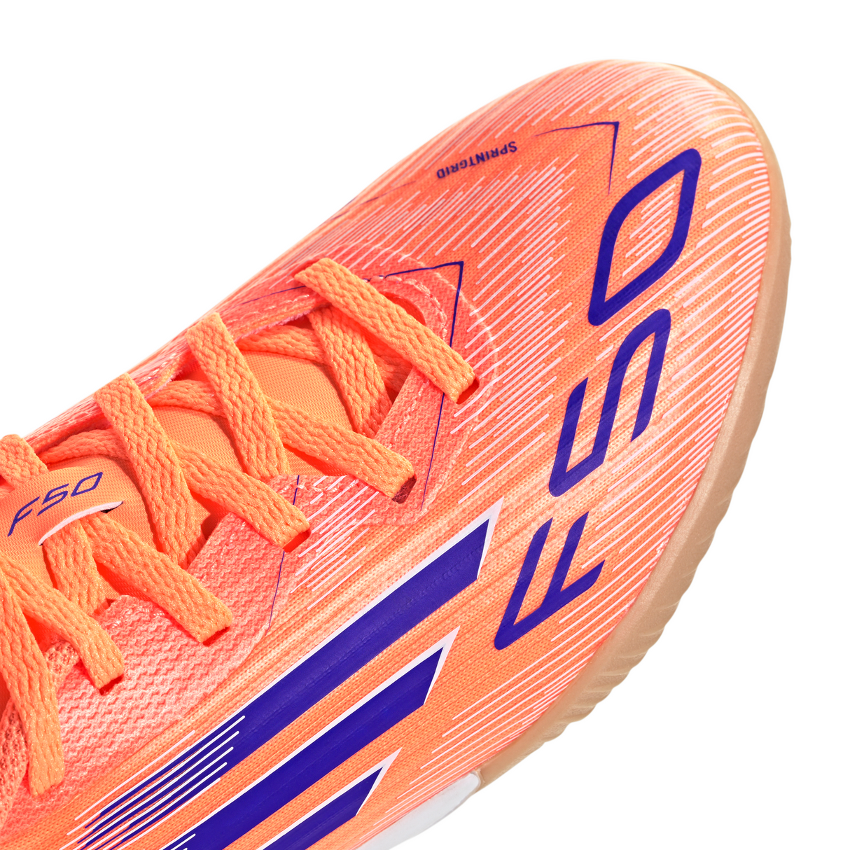 adidas F50 League IN Youth Soccer Shoes - Orange/Blue/White