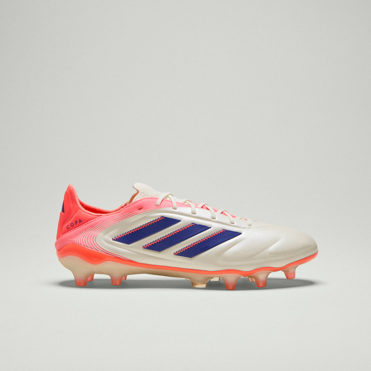 Botines de fútbol para hombre adidas Copa Pure III Elite FG - Blanco/Azul/Naranja