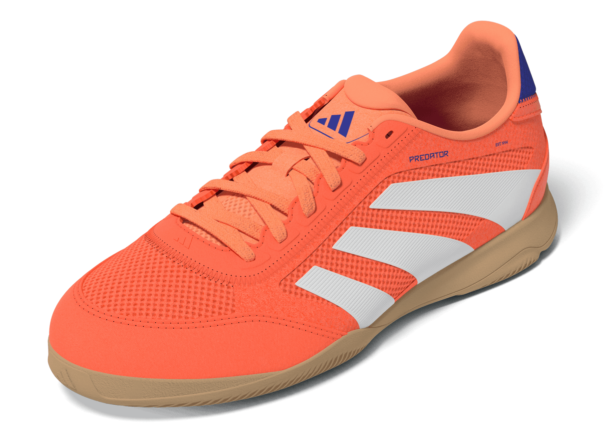 adidas Predator League IN Youth Soccer Shoes - Orange/White