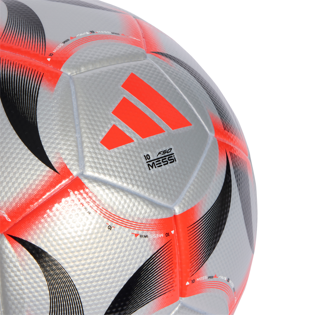 adidas Messi League Soccer Ball - Silver/Red/Black