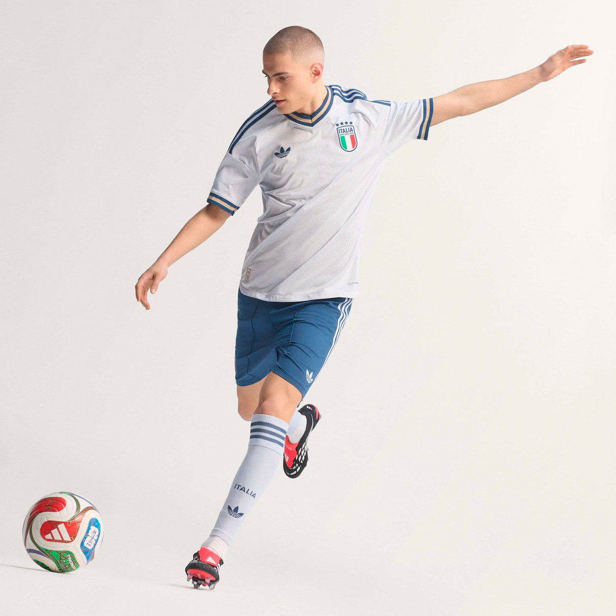 adidas Italy Away Authentic Men's Soccer Jersey 2026 - Aero Blue