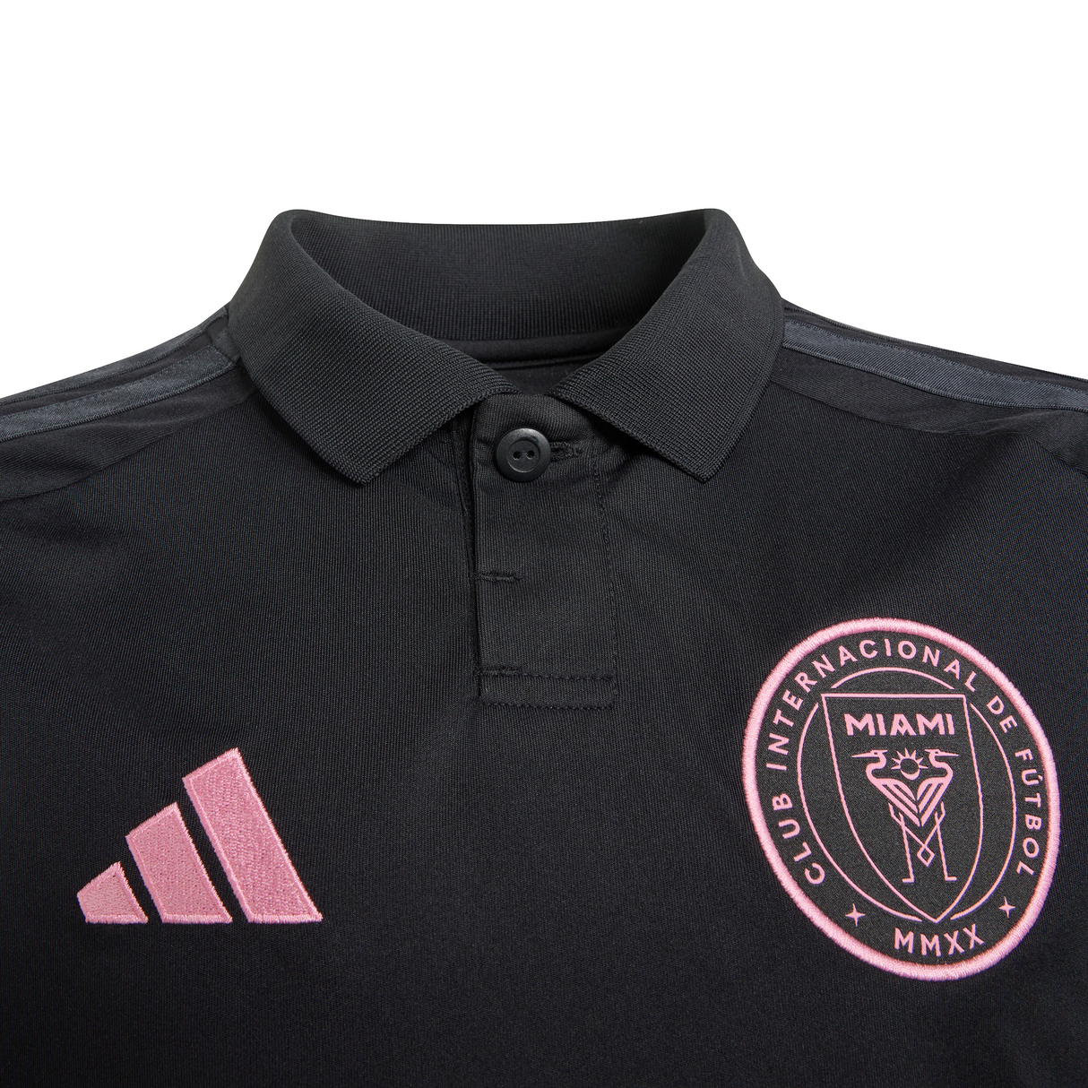 adidas Inter Miami CF Away Youth Soccer Jersey 26/27- Black/Pink