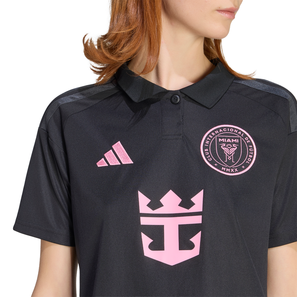 adidas Inter Miami CF Away Messi Women's Soccer Jersey 26/27 - Black/Pink